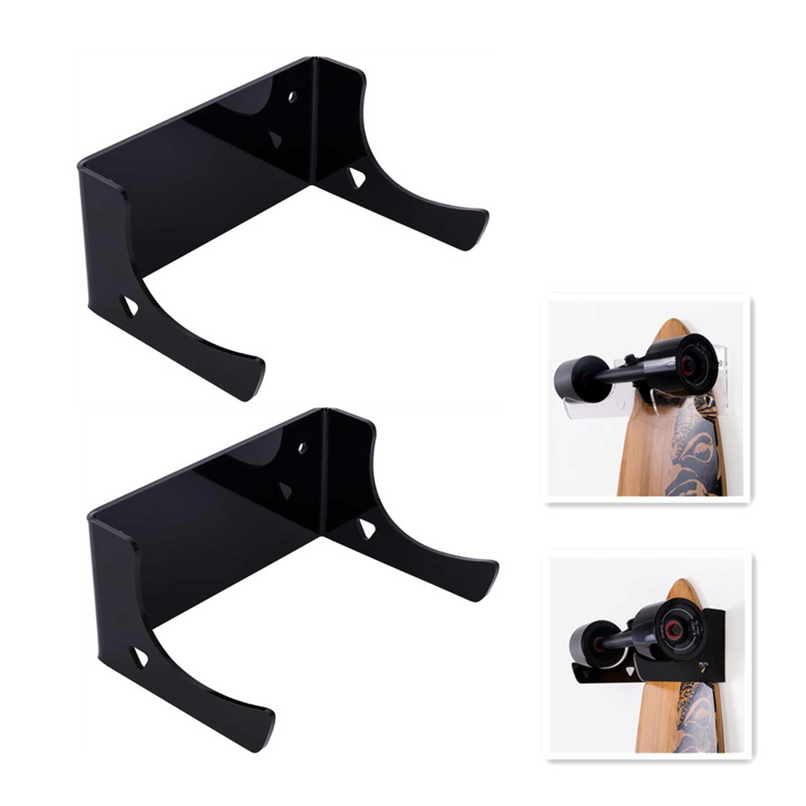 2Pcs Wall Shelf Skateboard Hanger Display Storage Rack Snowboard Organizer view 12