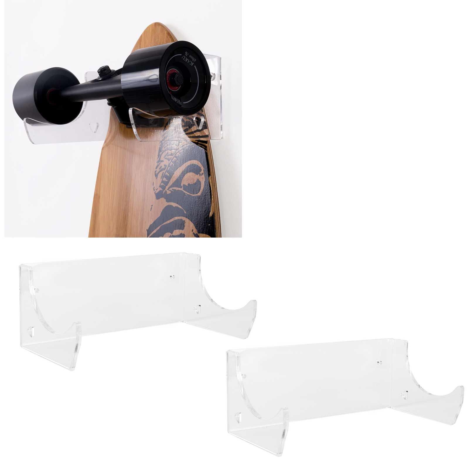 2Pcs Wall Shelf Skateboard Hanger Display Storage Rack Snowboard Organizer view 11