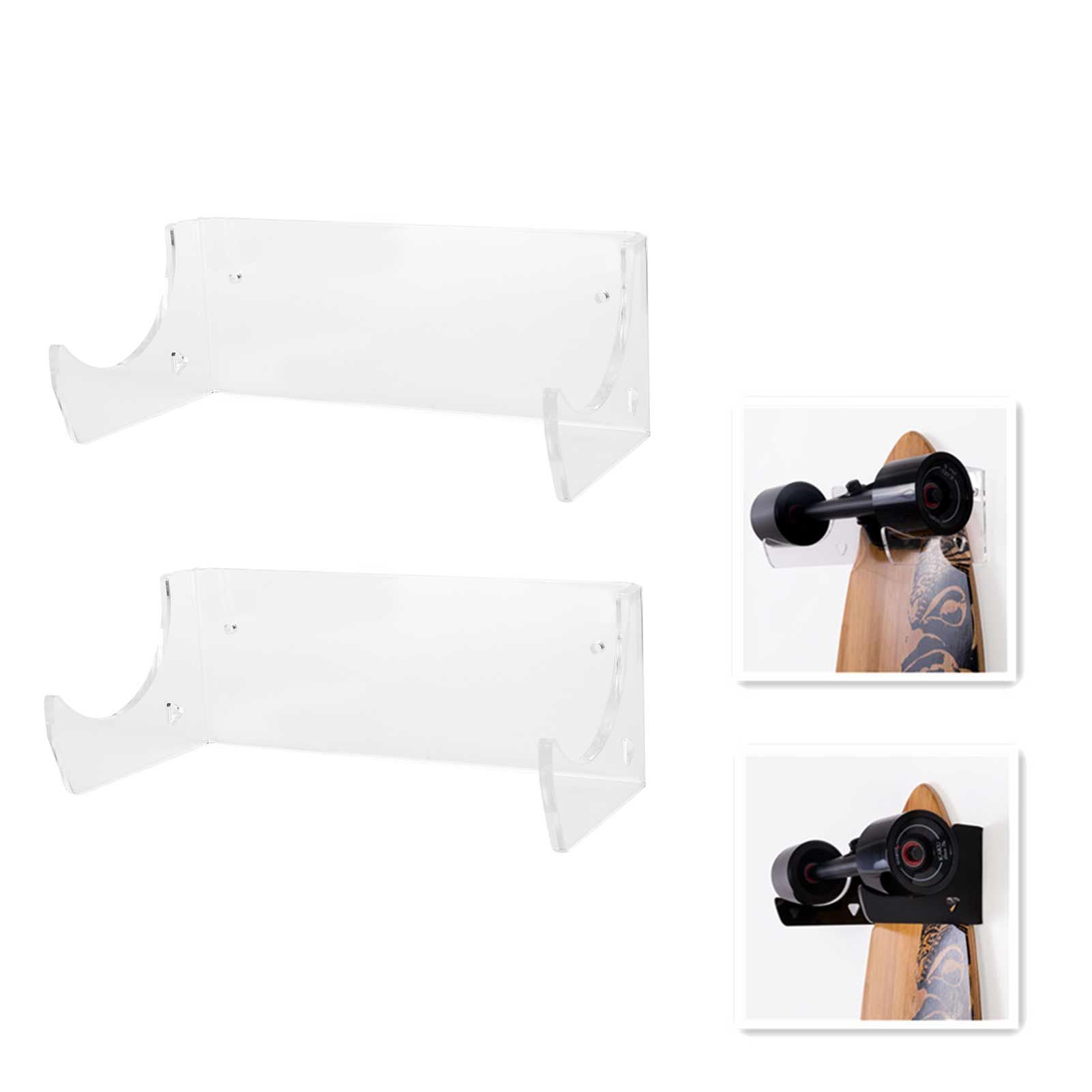 2Pcs Wall Shelf Skateboard Hanger Display Storage Rack Snowboard Organizer view 12