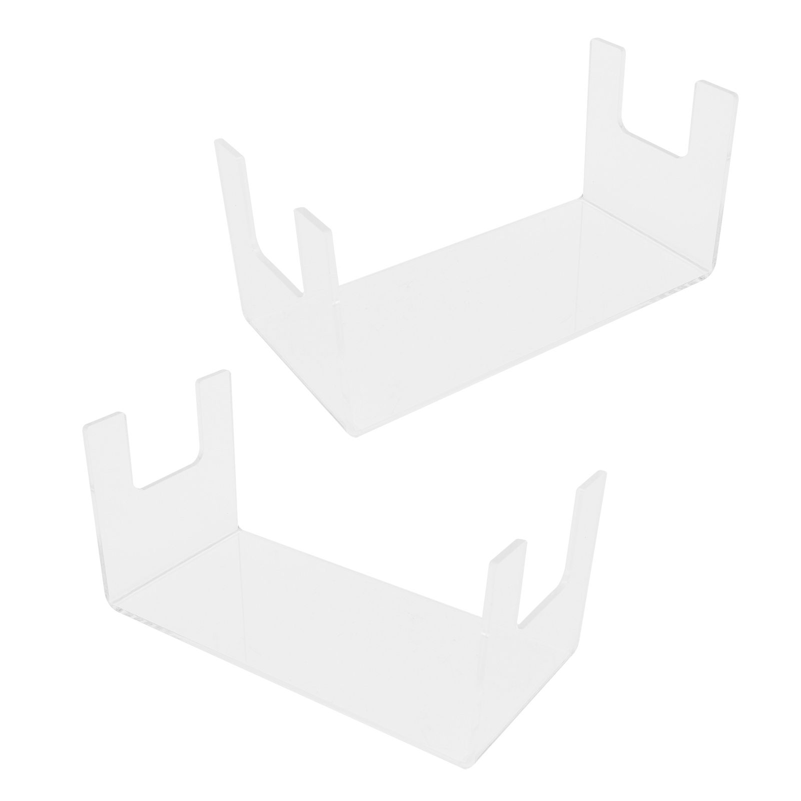 2Pcs Acrylic Display Rack Transparent Toys Dolls Jewelry Stand Shelf for Bedroom view 5