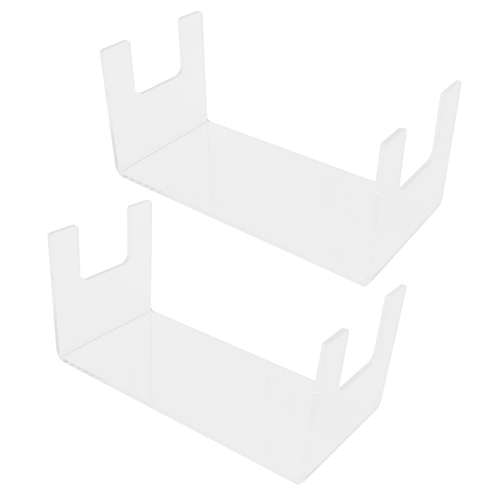 2Pcs Acrylic Display Rack Transparent Toys Dolls Jewelry Stand Shelf for Bedroom view 8