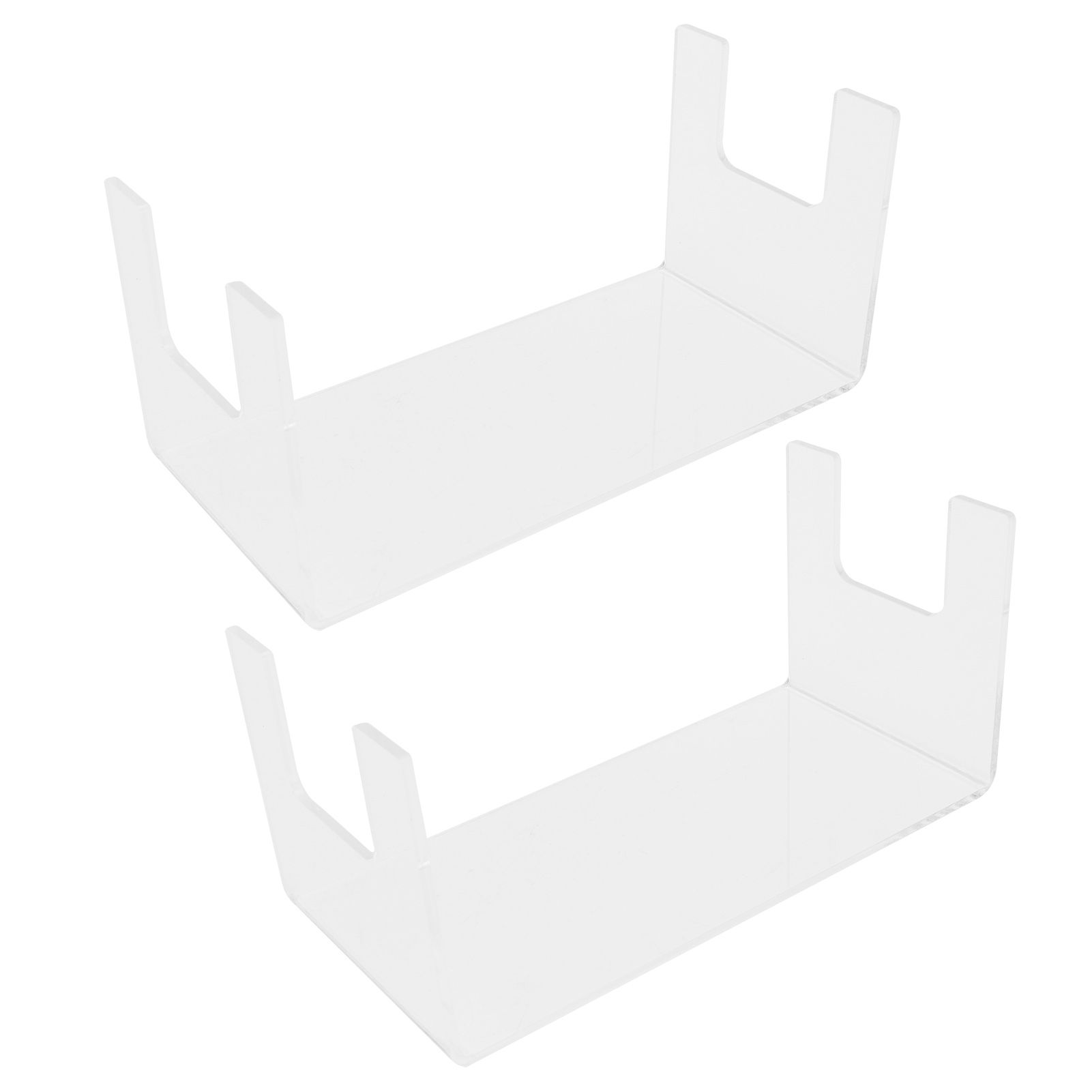 2Pcs Acrylic Display Rack Transparent Toys Dolls Jewelry Stand Shelf for Bedroom view 10