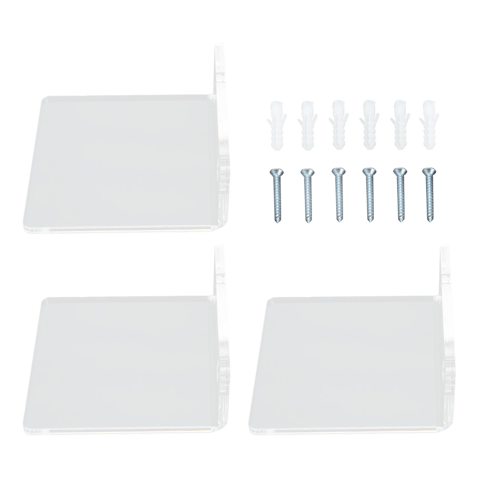 3PCS Clear Acrylic Display Rack Wall Mounted Floating Shelf for Home Toys view 5