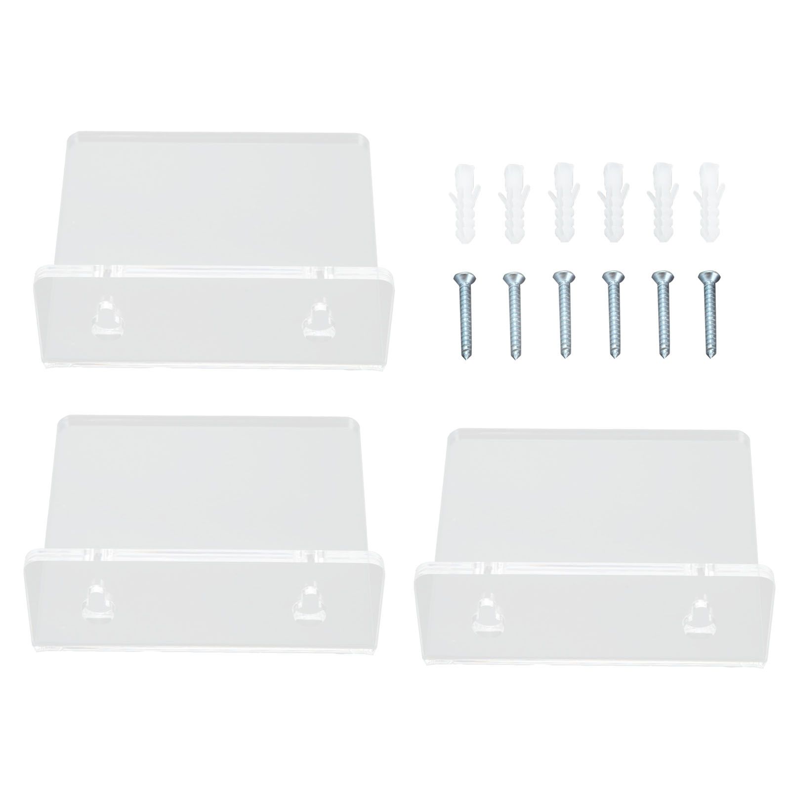 3PCS Clear Acrylic Display Rack Wall Mounted Floating Shelf for Home Toys view 6