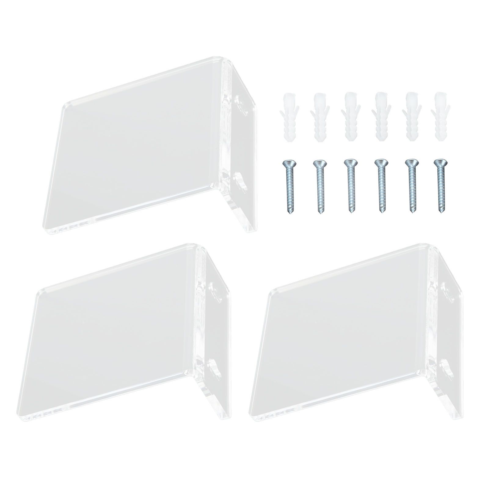 3PCS Clear Acrylic Display Rack Wall Mounted Floating Shelf for Home Toys view 9