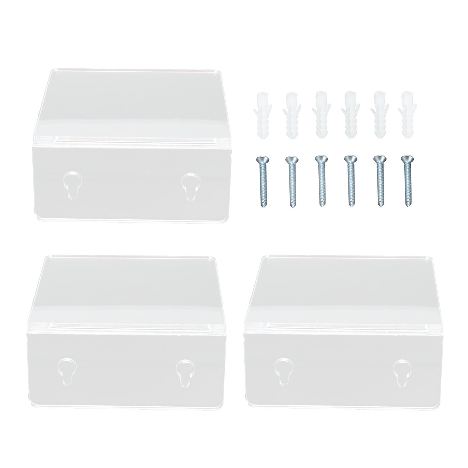 3PCS Clear Acrylic Display Rack Wall Mounted Floating Shelf for Home Toys view 10