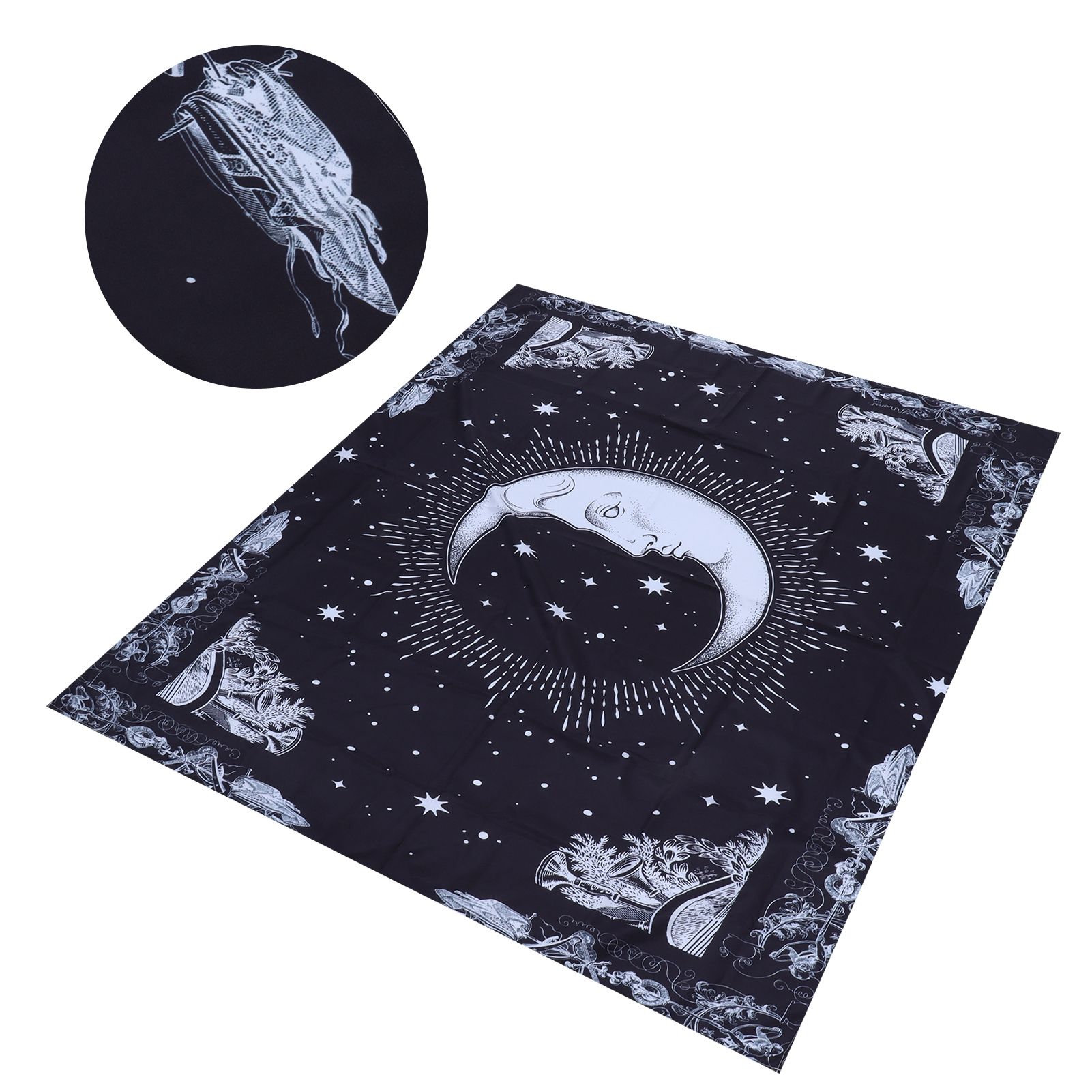 Wall Hanging Tapestry MoonPattern Background Decoration for Living Room view 4