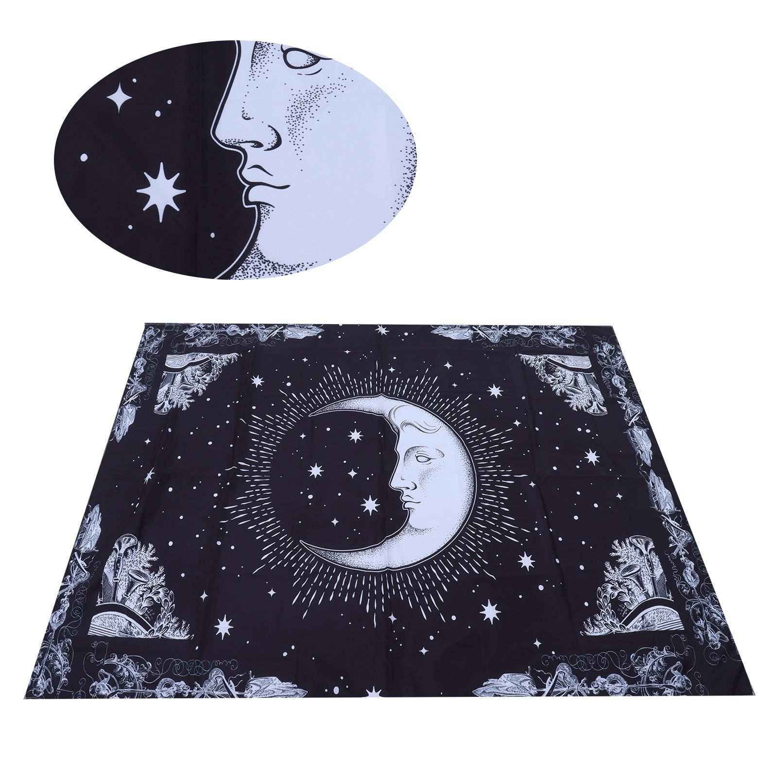 Wall Hanging Tapestry MoonPattern Background Decoration for Living Room view 5