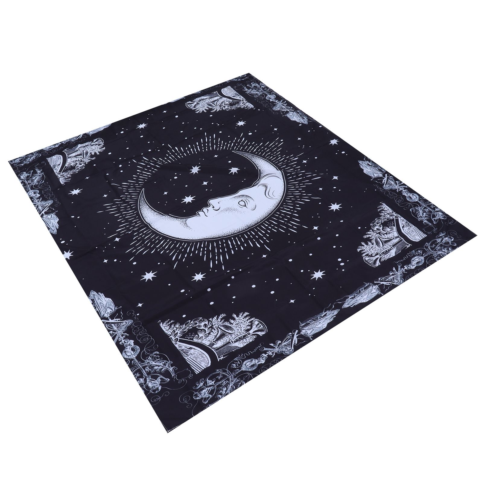 Wall Hanging Tapestry MoonPattern Background Decoration for Living Room view 10