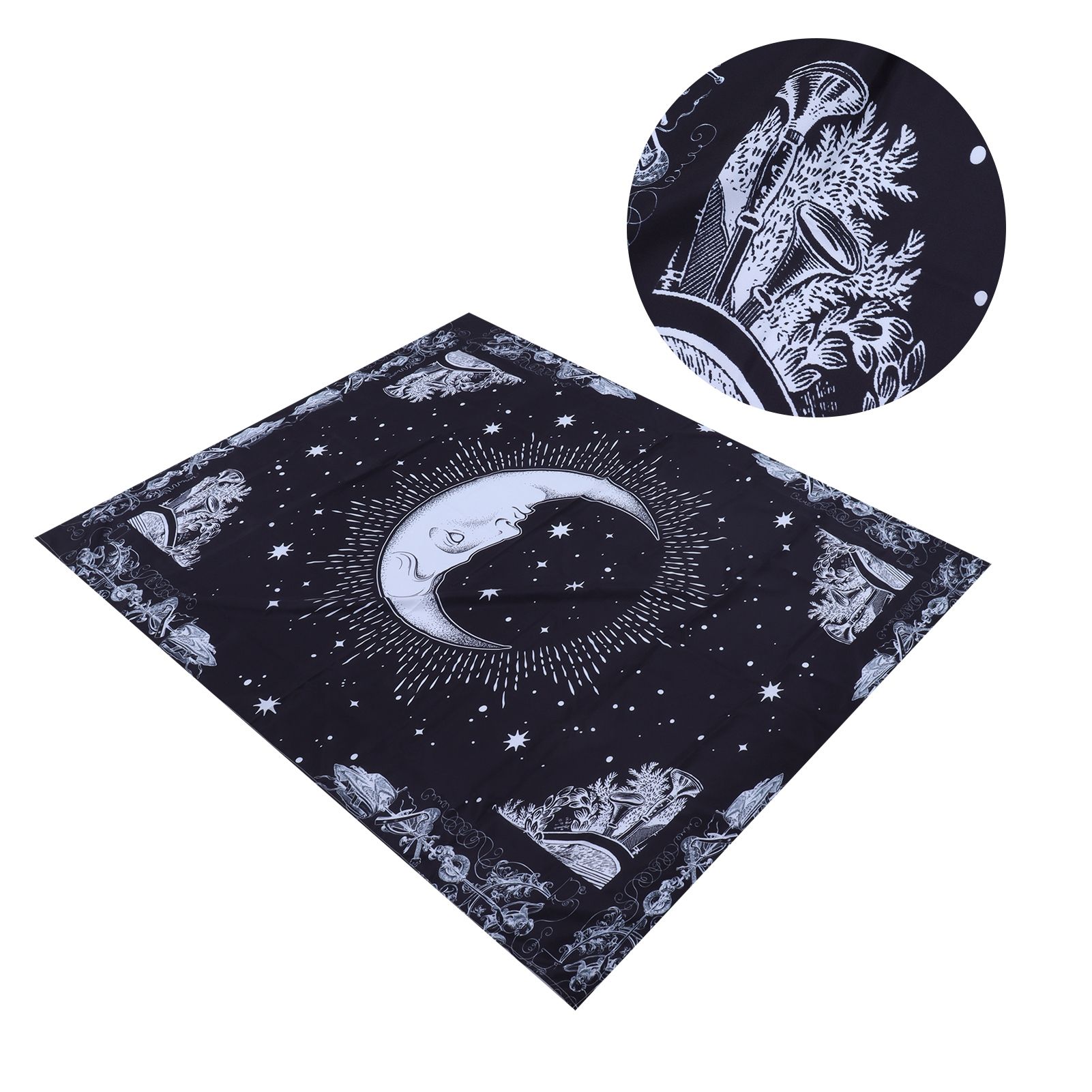 Wall Hanging Tapestry MoonPattern Background Decoration for Living Room view 3