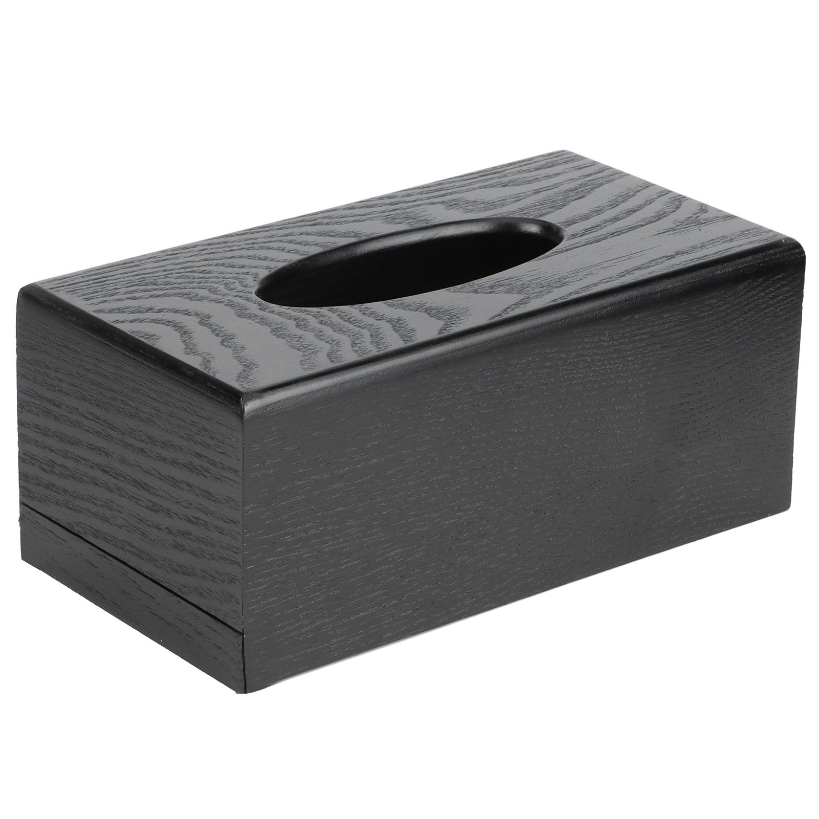 Black Wooden Tissue Box Napkin Case Elegant Style Tissue Holder for Home Hotel