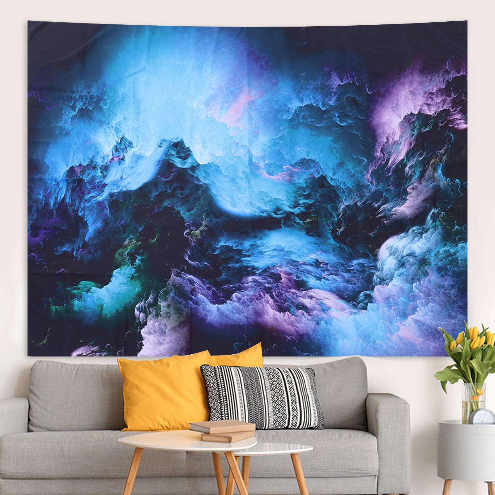 Background Wall Tapestry MultiPurpose Polyester Fiber Hanging Blanket Art view 12