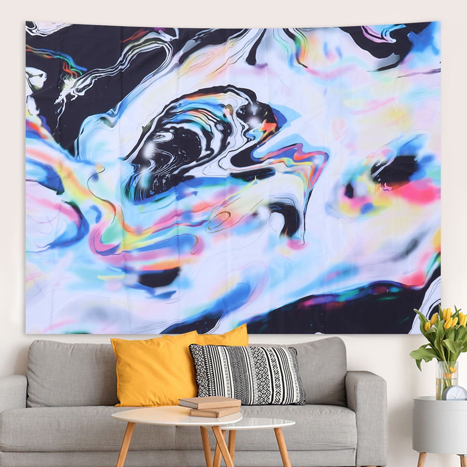 Polyester Tapestry Innovative Wall Hanging Carpet Home Bedroom Door Art view 12