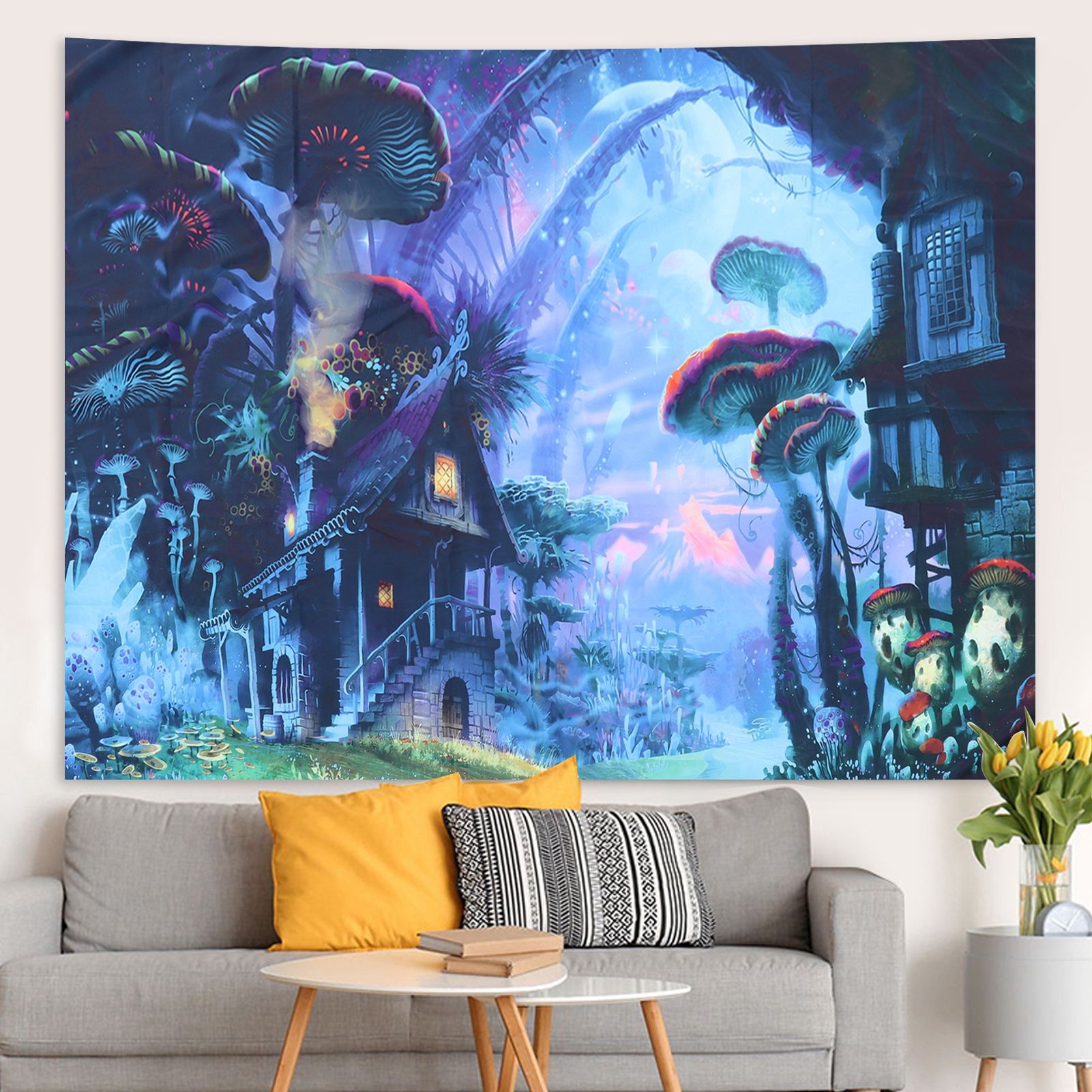 Forest Tapestry Wall Hanging Tapestry Beach Blanket for Living Room Bedroom view 12
