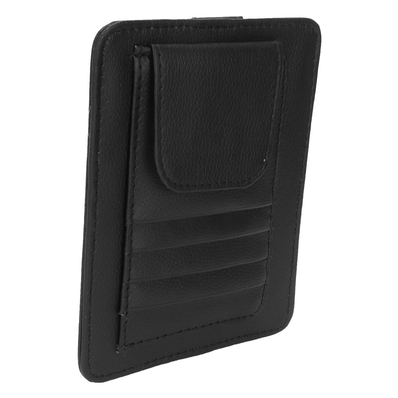 Car Visor Organizer Holder Multifunction Universal Glasses Card Storage Bag Black view 2