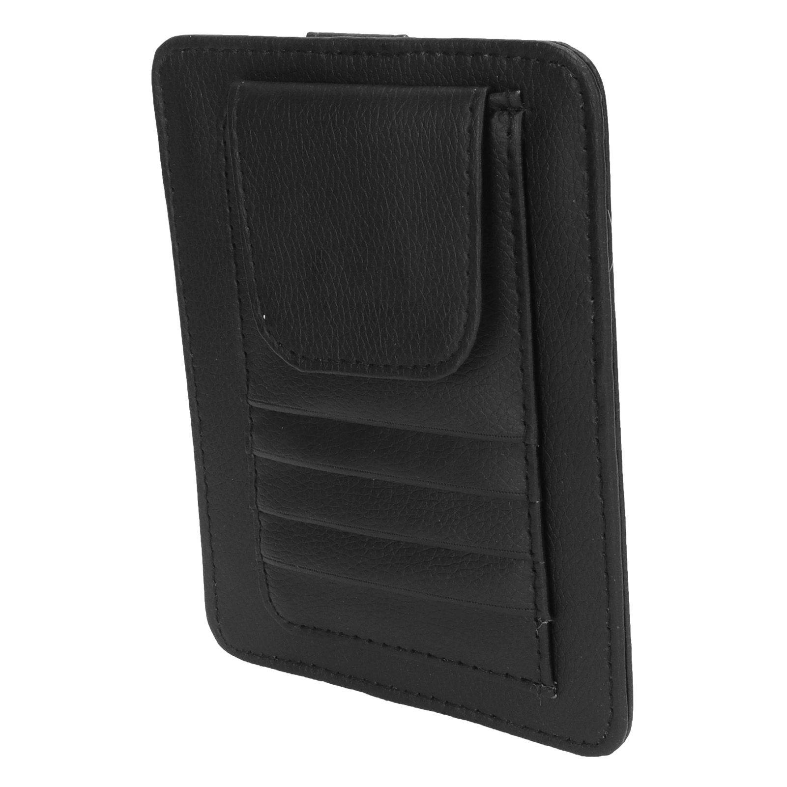 Car Visor Organizer Holder Multifunction Universal Glasses Card Storage Bag Black view 3