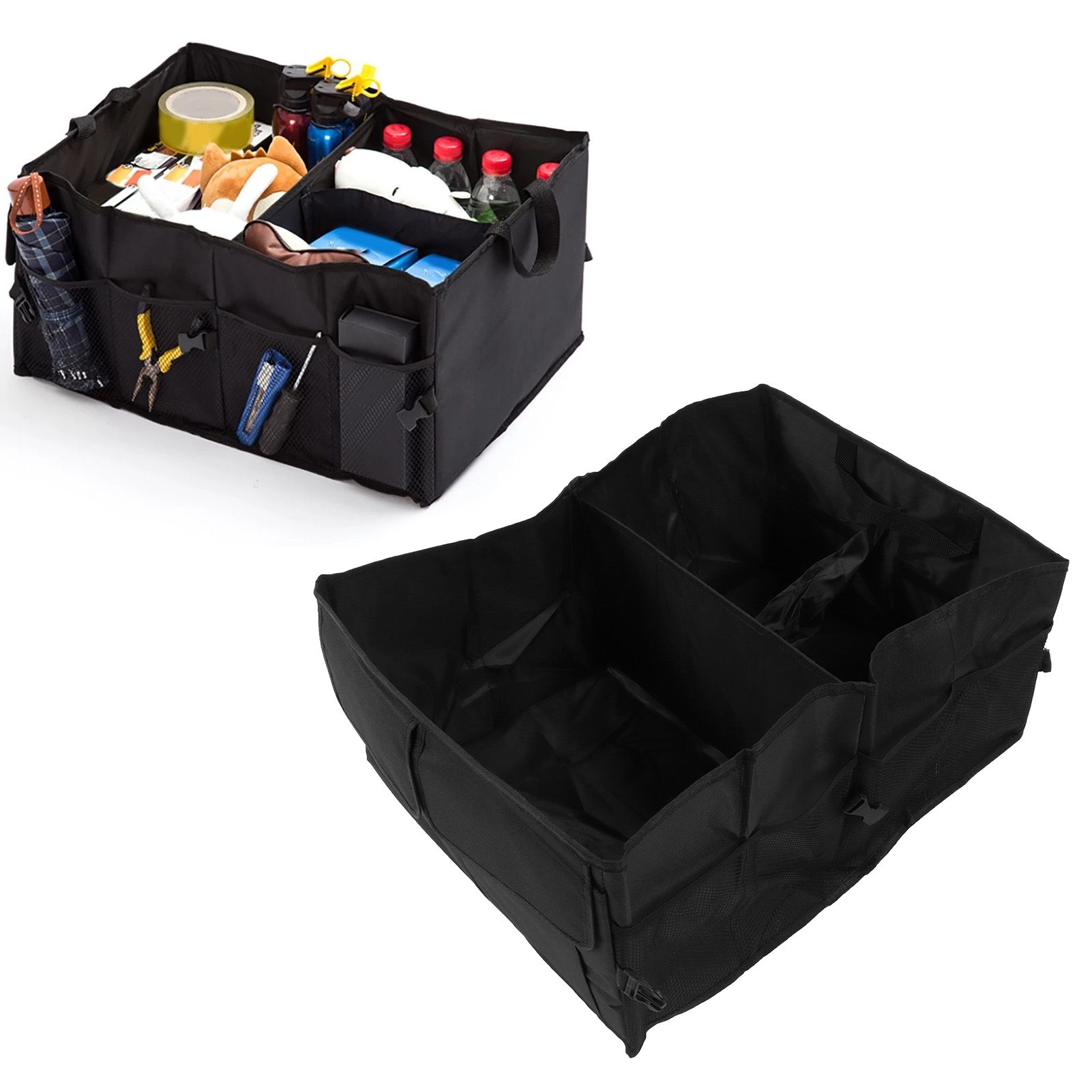 Car Storage Box Car Trunk Organizer Collapsible Multi-Compartment Auto Storage view 11
