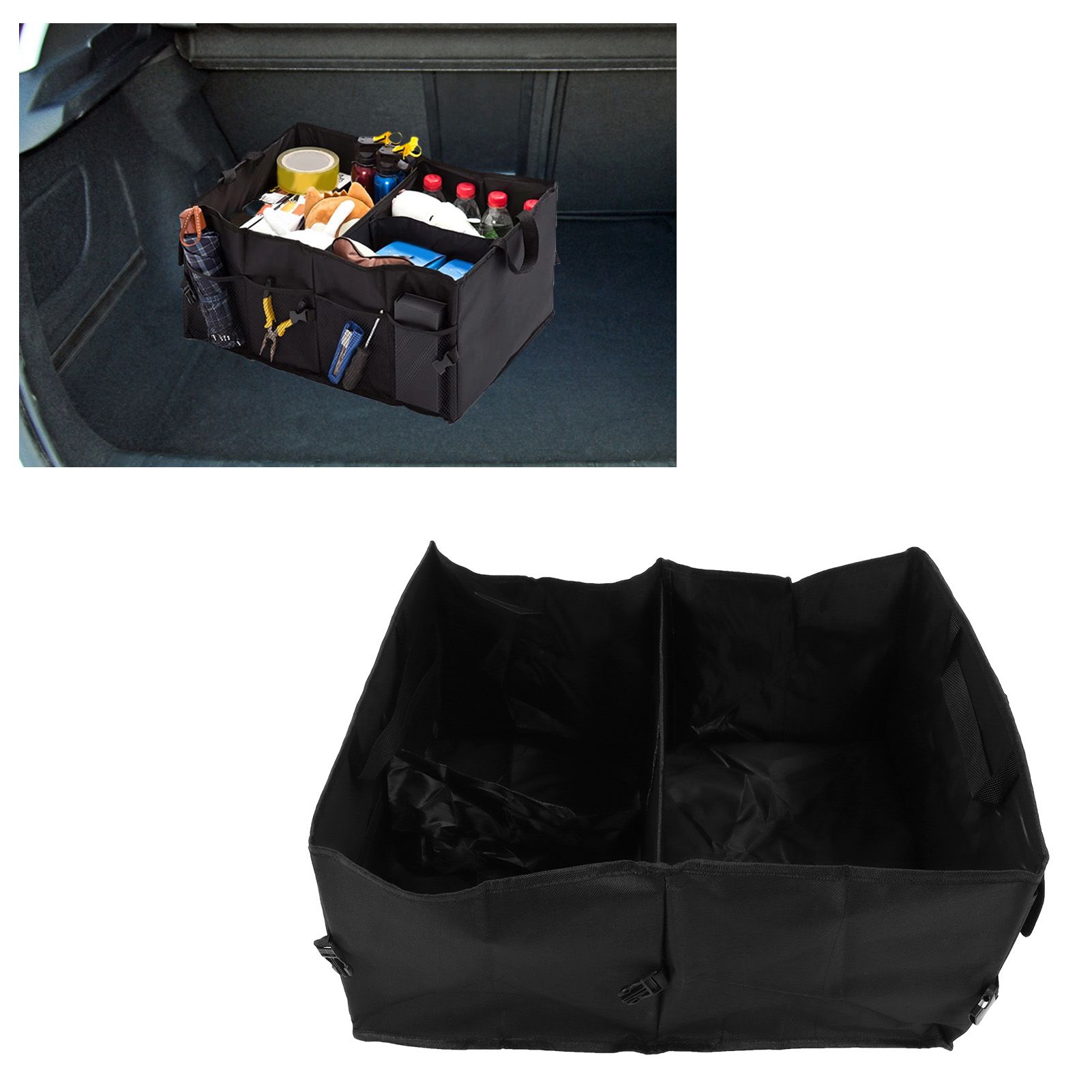 Car Storage Box Car Trunk Organizer Collapsible Multi-Compartment Auto Storage view 12