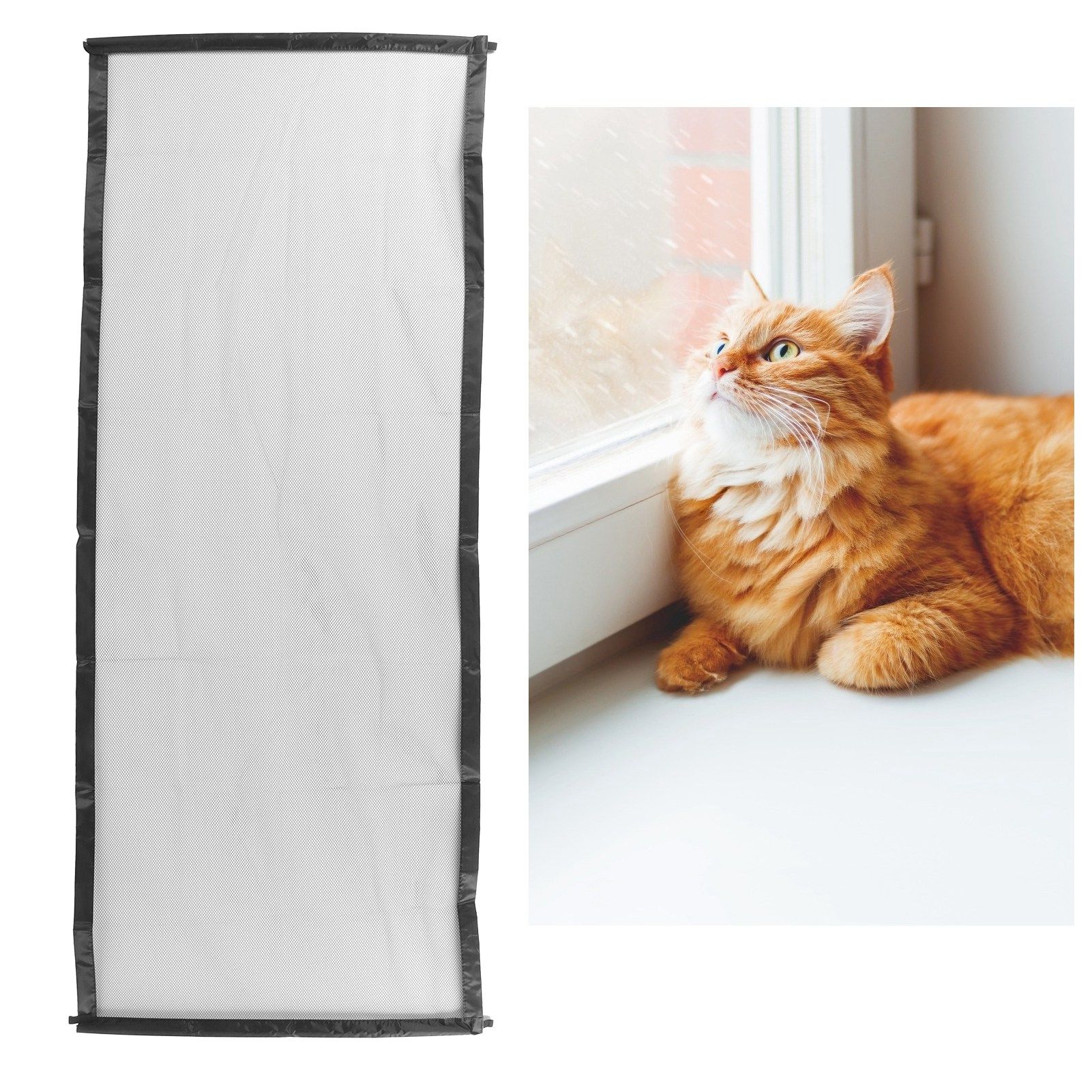 Black Portable Pet Gate Fence Foldable Small Animal Protective Fence for view 11