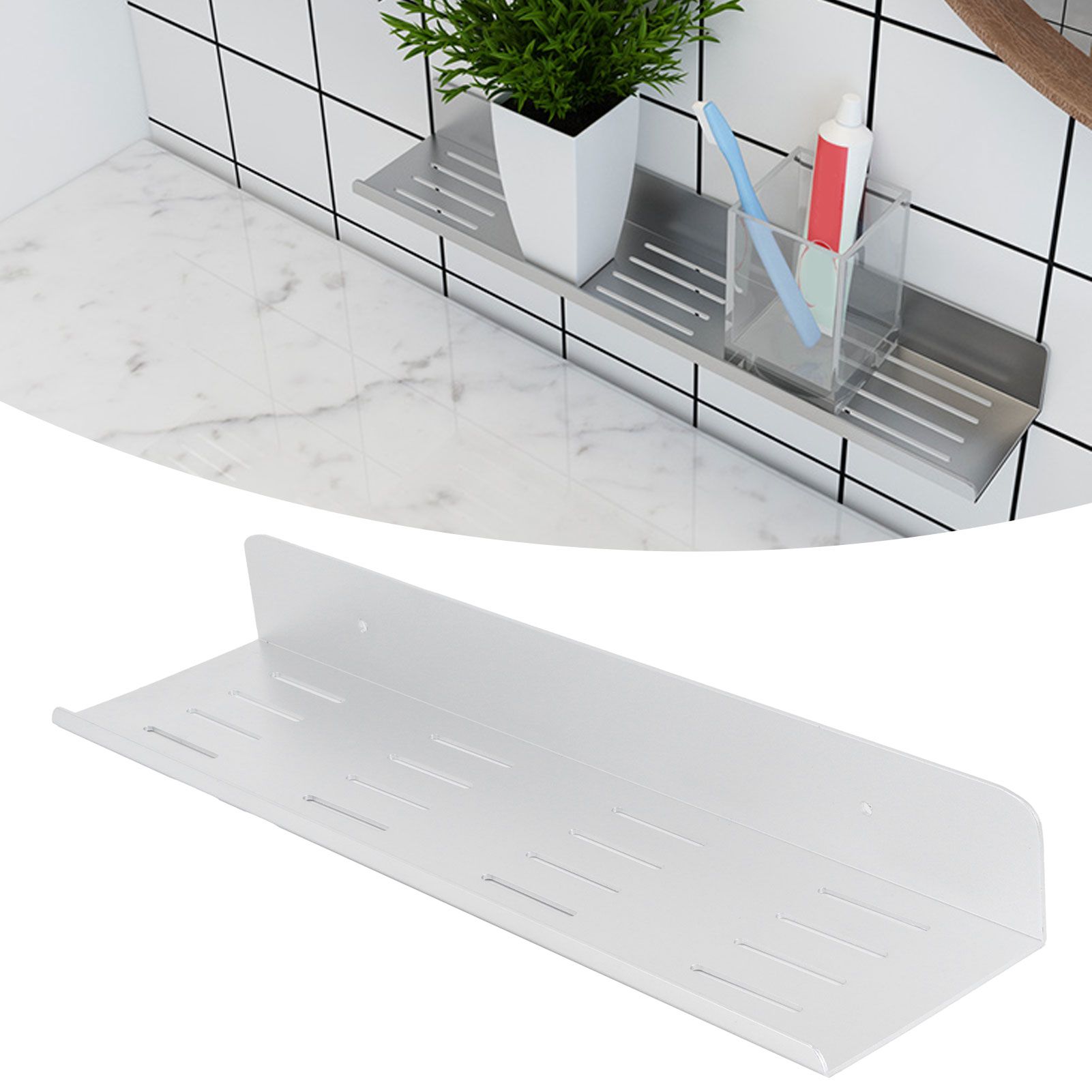 40cm Dressing Table Shelf Space Aluminum Wall-Mounted Bathroom Rack Home view 11
