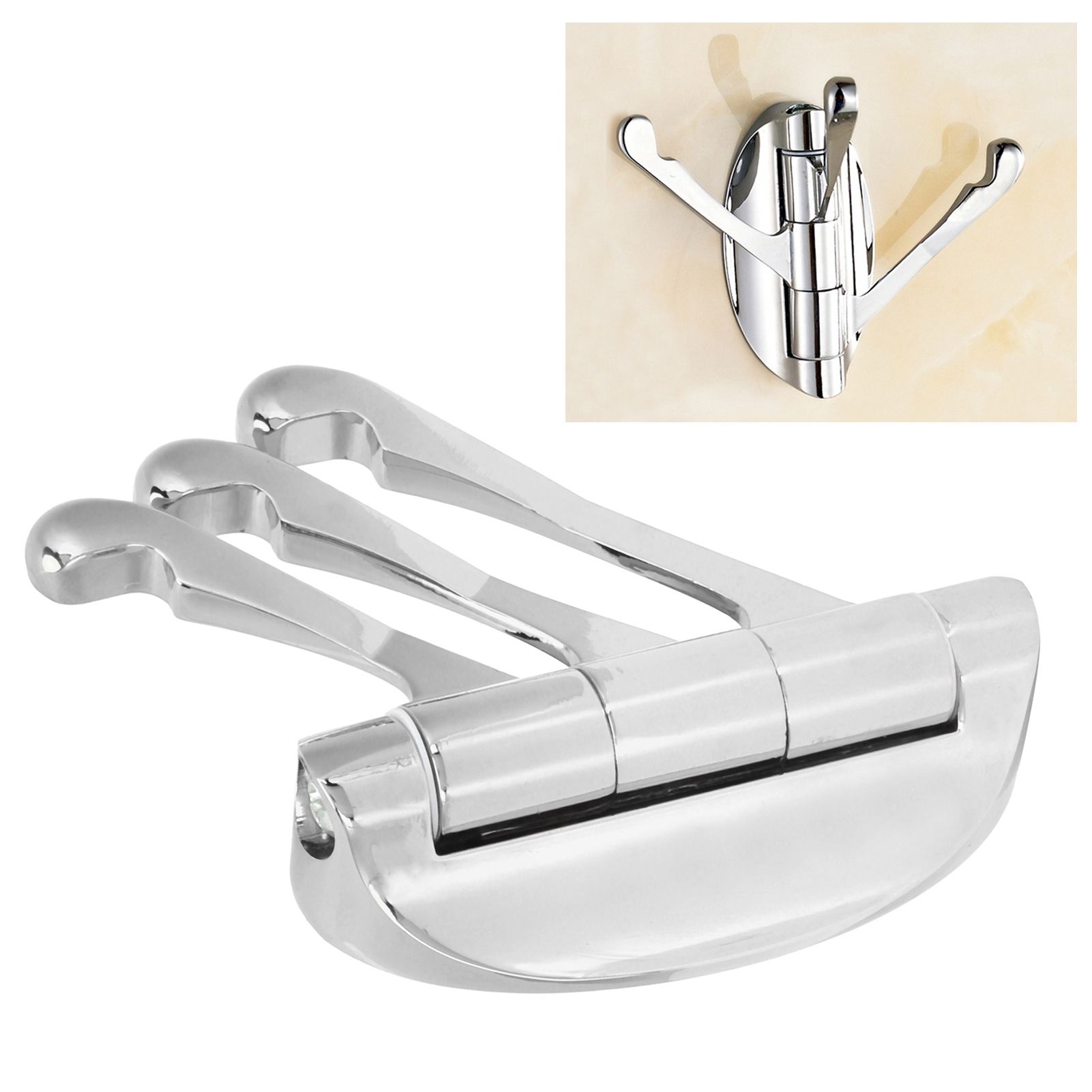 Clothes Hook Wall Mount 180 Degree Foldable Coat Hook Hanger for Home Bathroom view 11