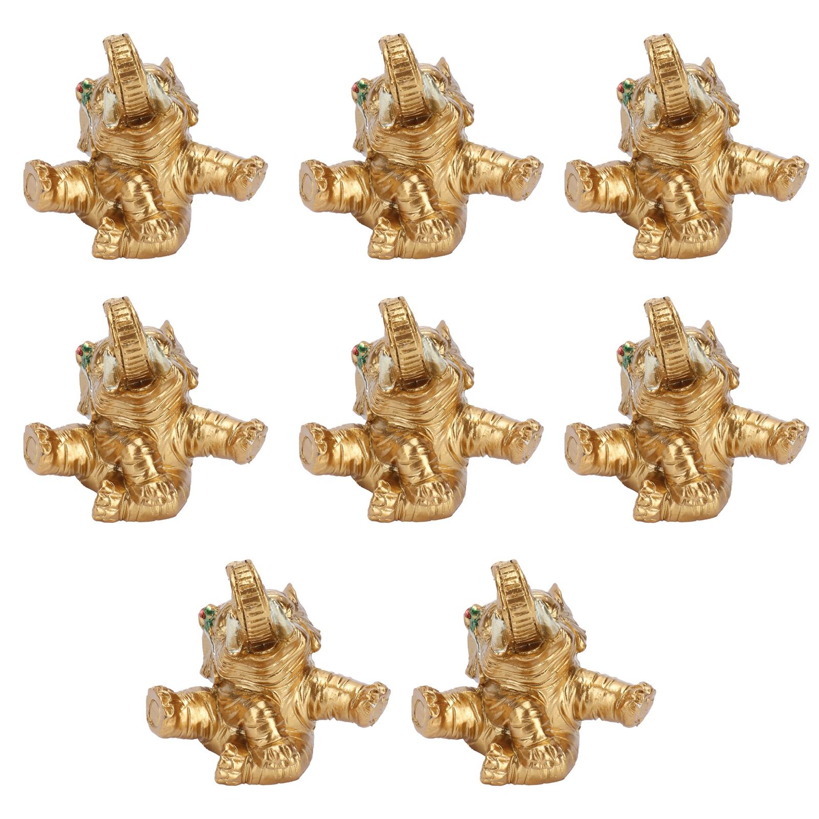 8Pcs Resin Elephant Statue Decor Innovative Home Table Decoration Ornament view 3