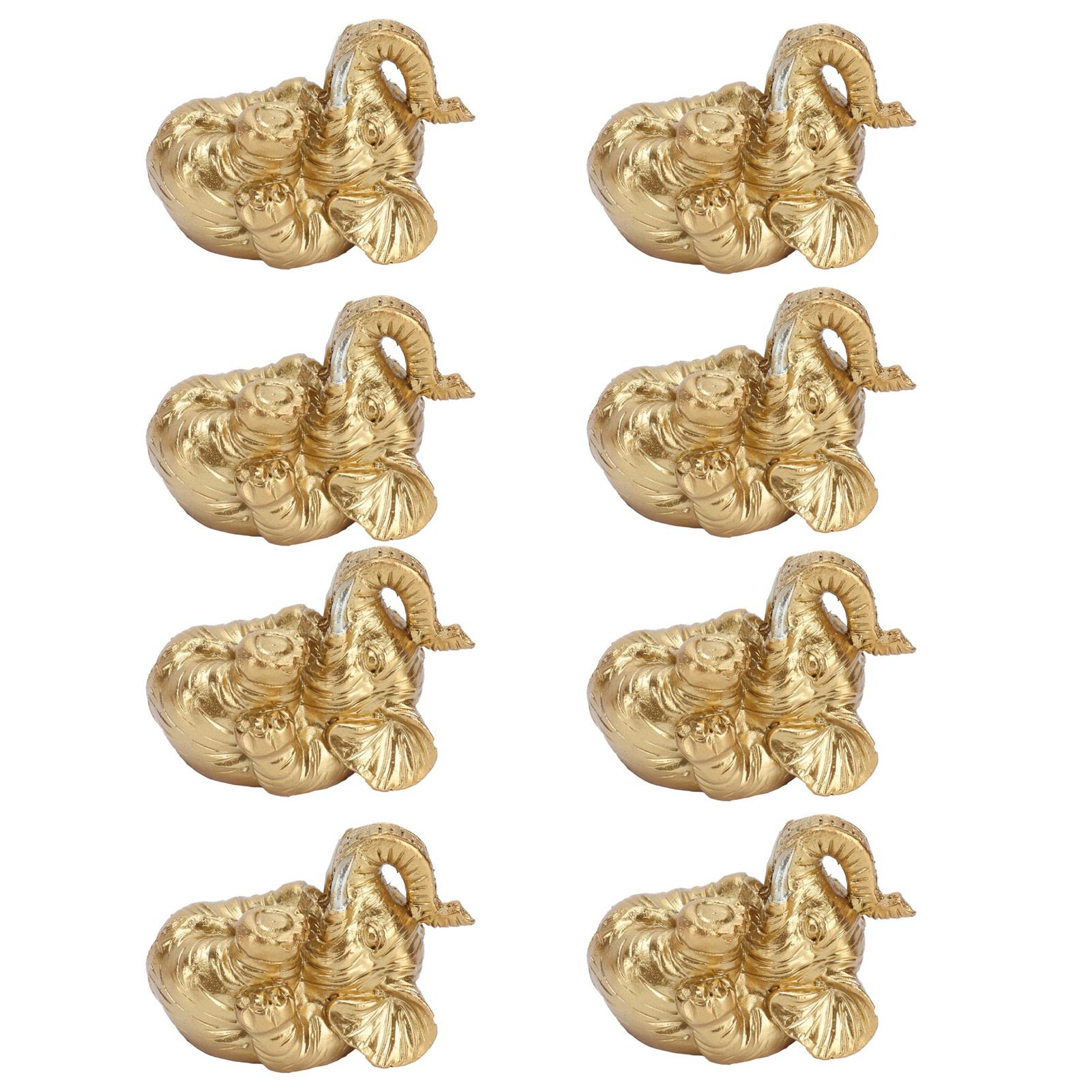 8Pcs Resin Elephant Statue Decor Innovative Home Table Decoration Ornament view 4