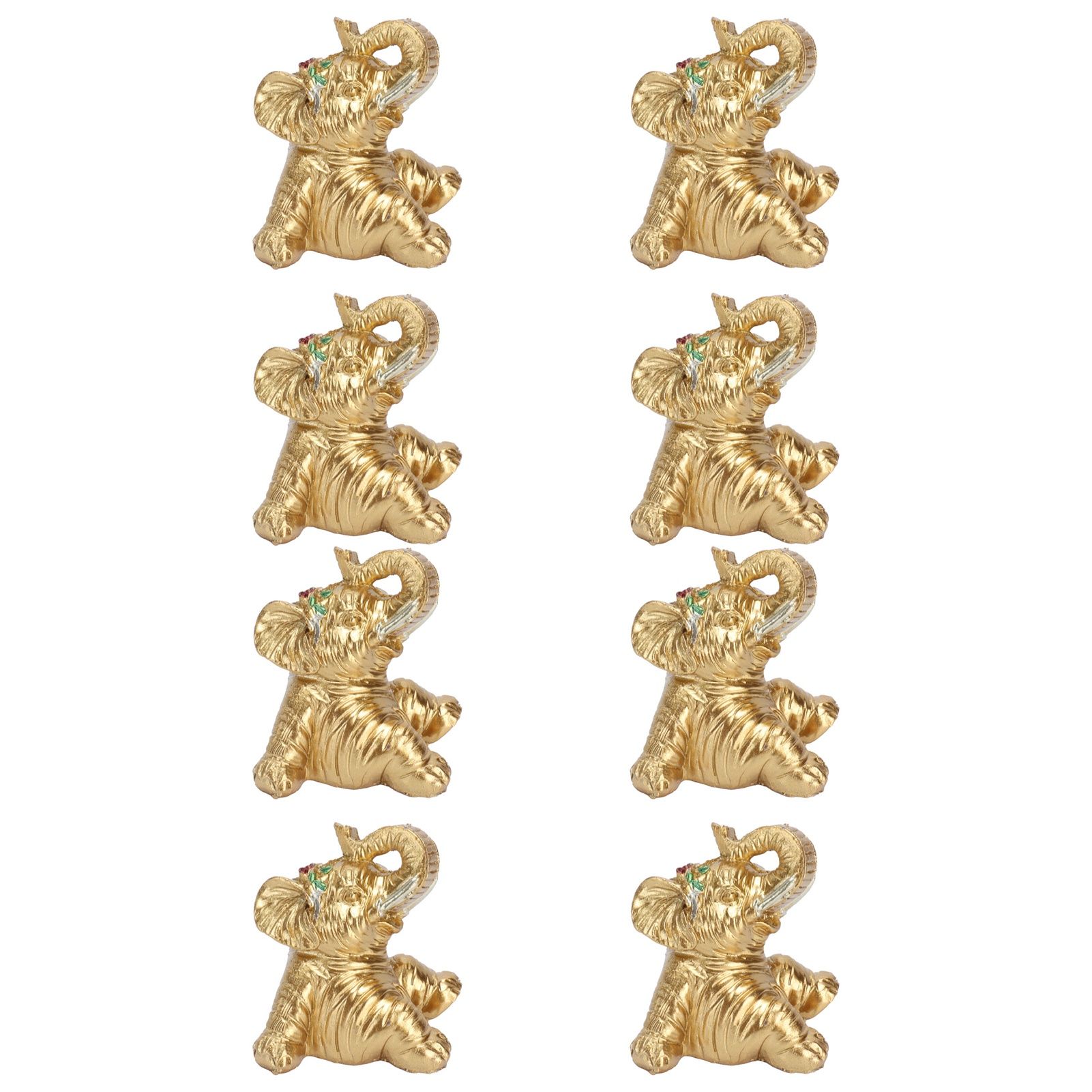 8Pcs Resin Elephant Statue Decor Innovative Home Table Decoration Ornament view 5
