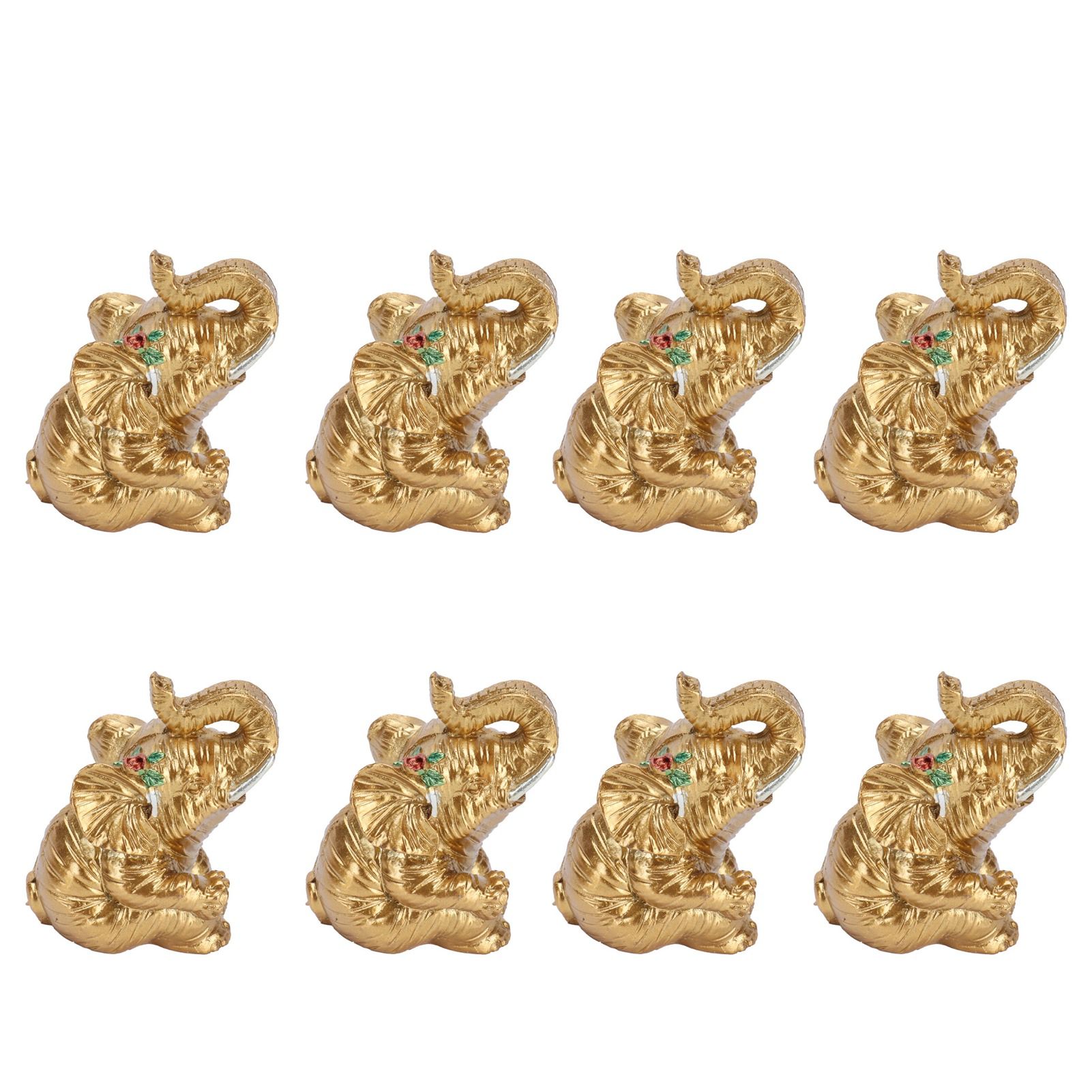 8Pcs Resin Elephant Statue Decor Innovative Home Table Decoration Ornament view 6
