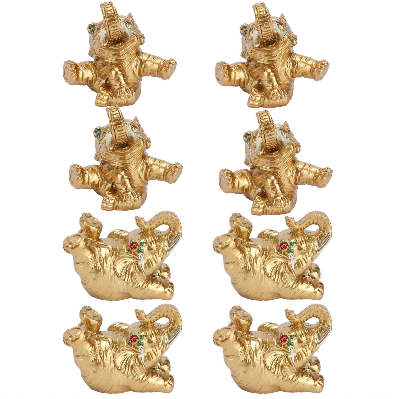 8Pcs Resin Elephant Statue Decor Innovative Home Table Decoration Ornament view 7