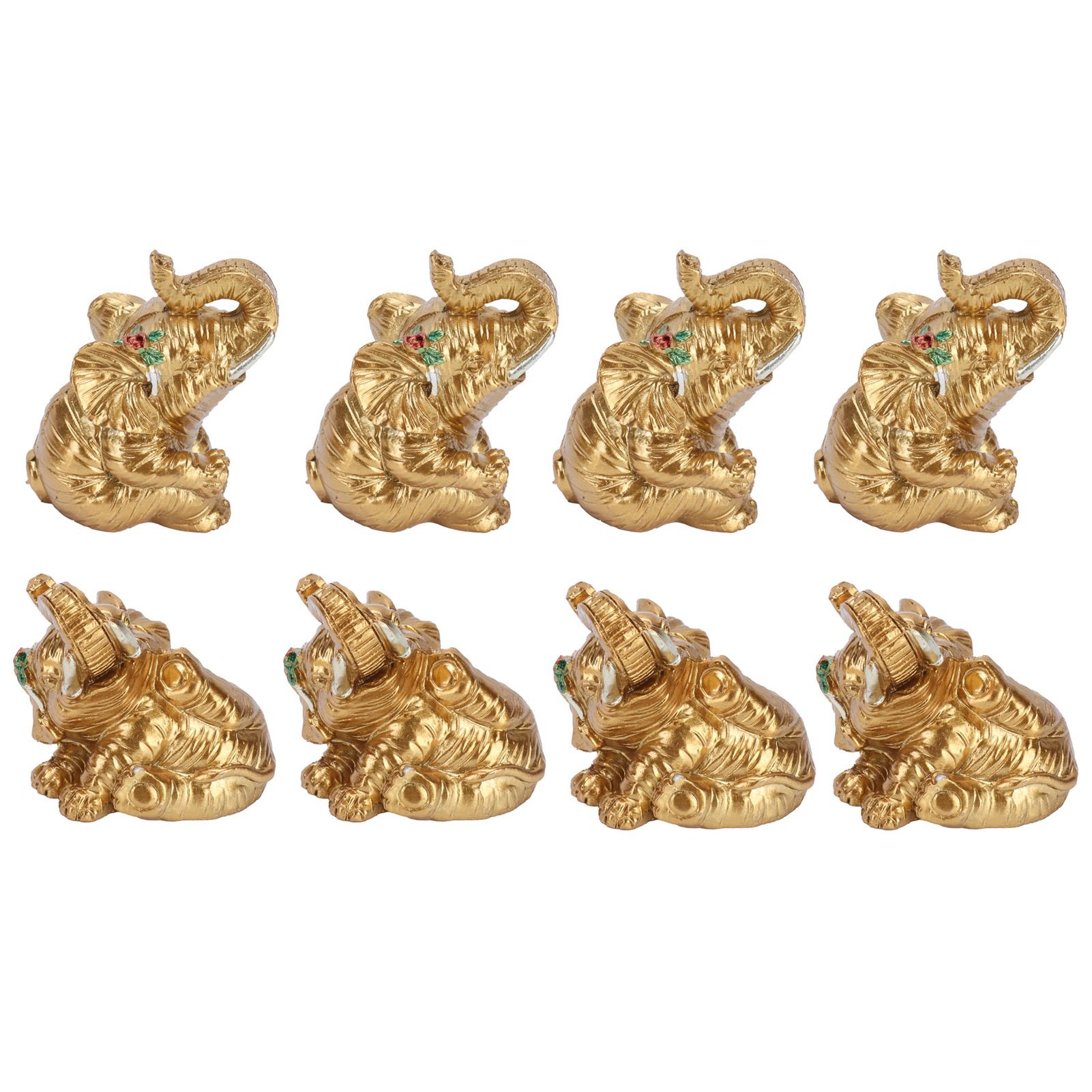 8Pcs Resin Elephant Statue Decor Innovative Home Table Decoration Ornament view 8