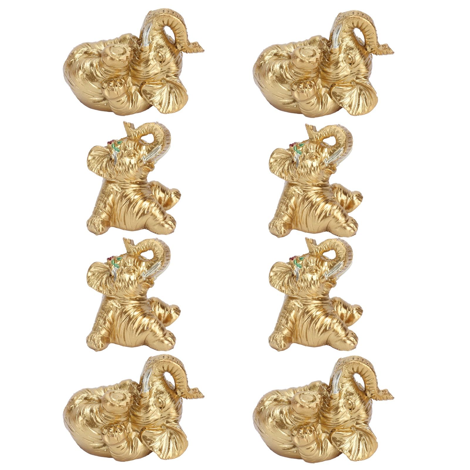 8Pcs Resin Elephant Statue Decor Innovative Home Table Decoration Ornament view 9