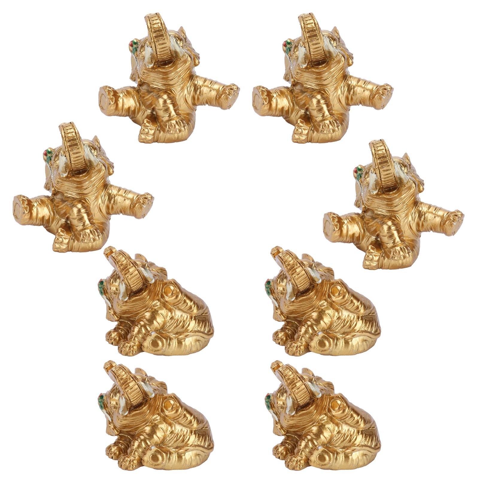 8Pcs Resin Elephant Statue Decor Innovative Home Table Decoration Ornament view 10