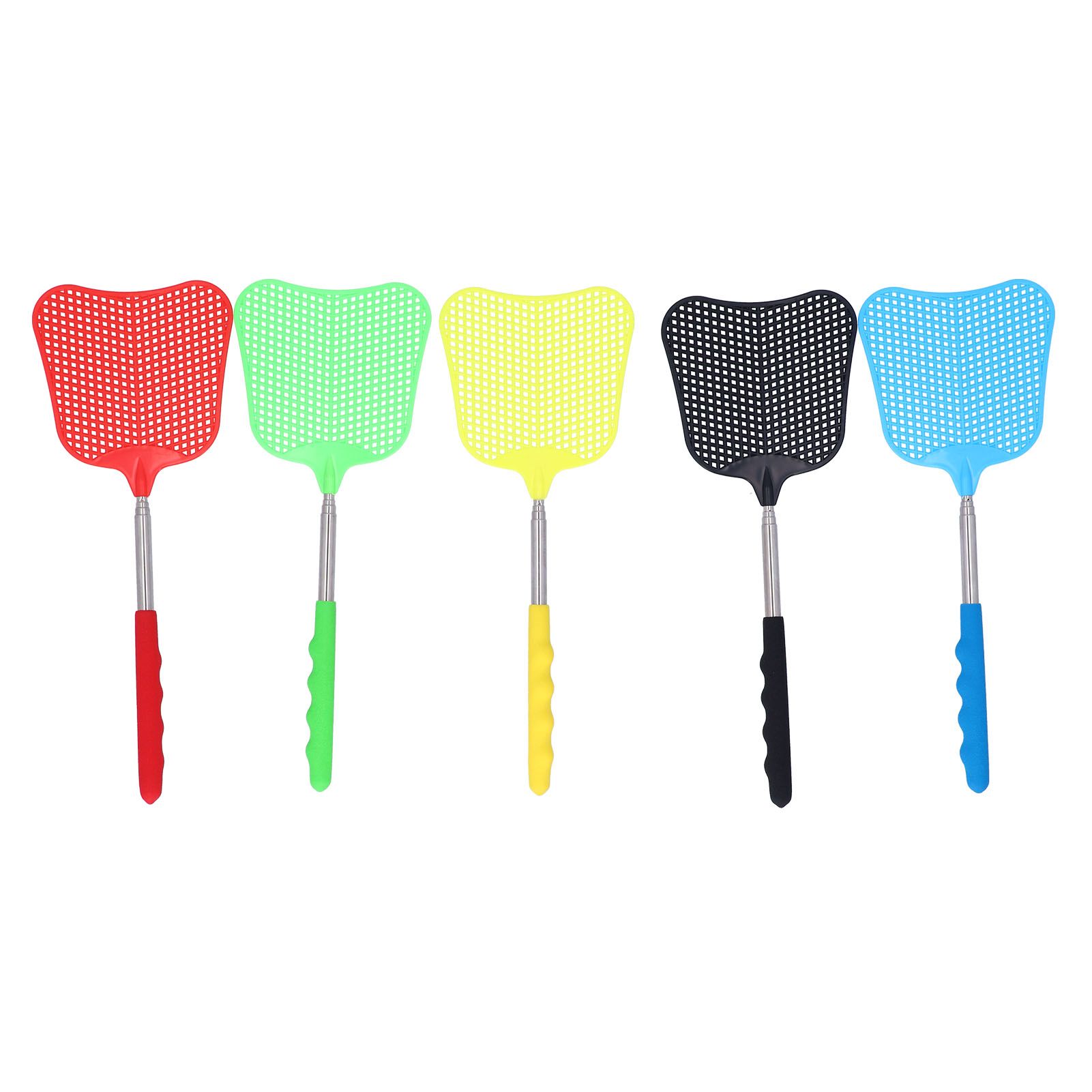 5PCS Plastic Fly Swatter with Retractable Rod Thicken PlantainShaped Fly view 6