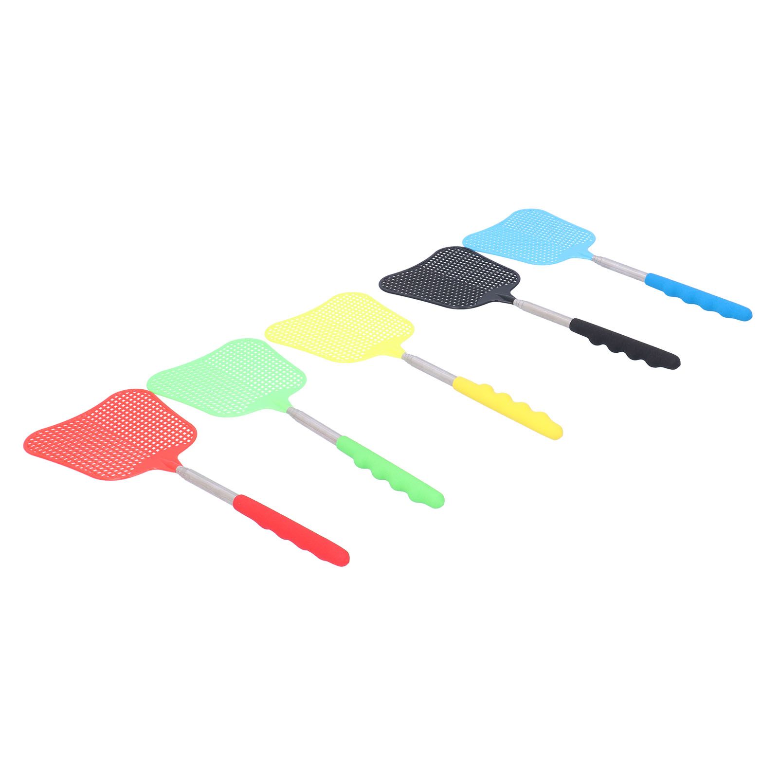 5PCS Plastic Fly Swatter with Retractable Rod Thicken PlantainShaped Fly view 8