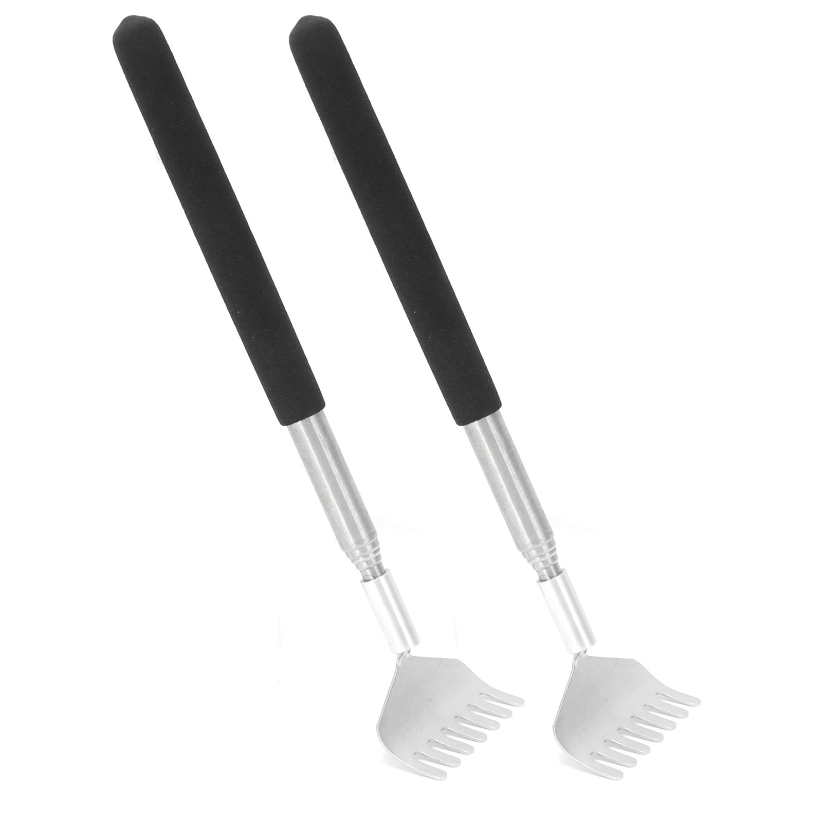 2Pcs Retractable Back Scratcher Portable Stainless Steel Scratching Tool 20‑68cm view 2