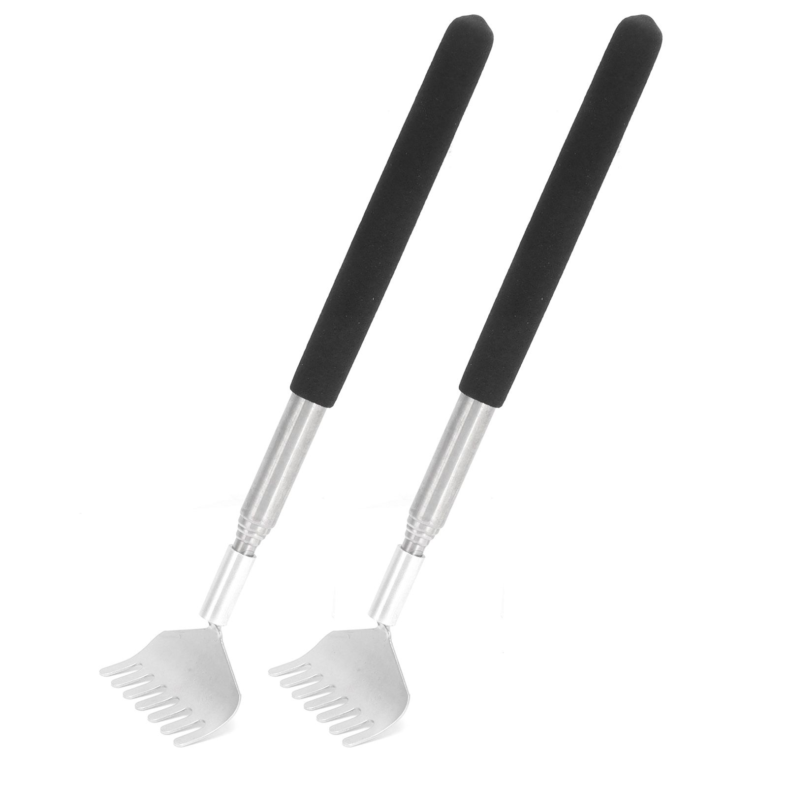 2Pcs Retractable Back Scratcher Portable Stainless Steel Scratching Tool 20‑68cm view 3