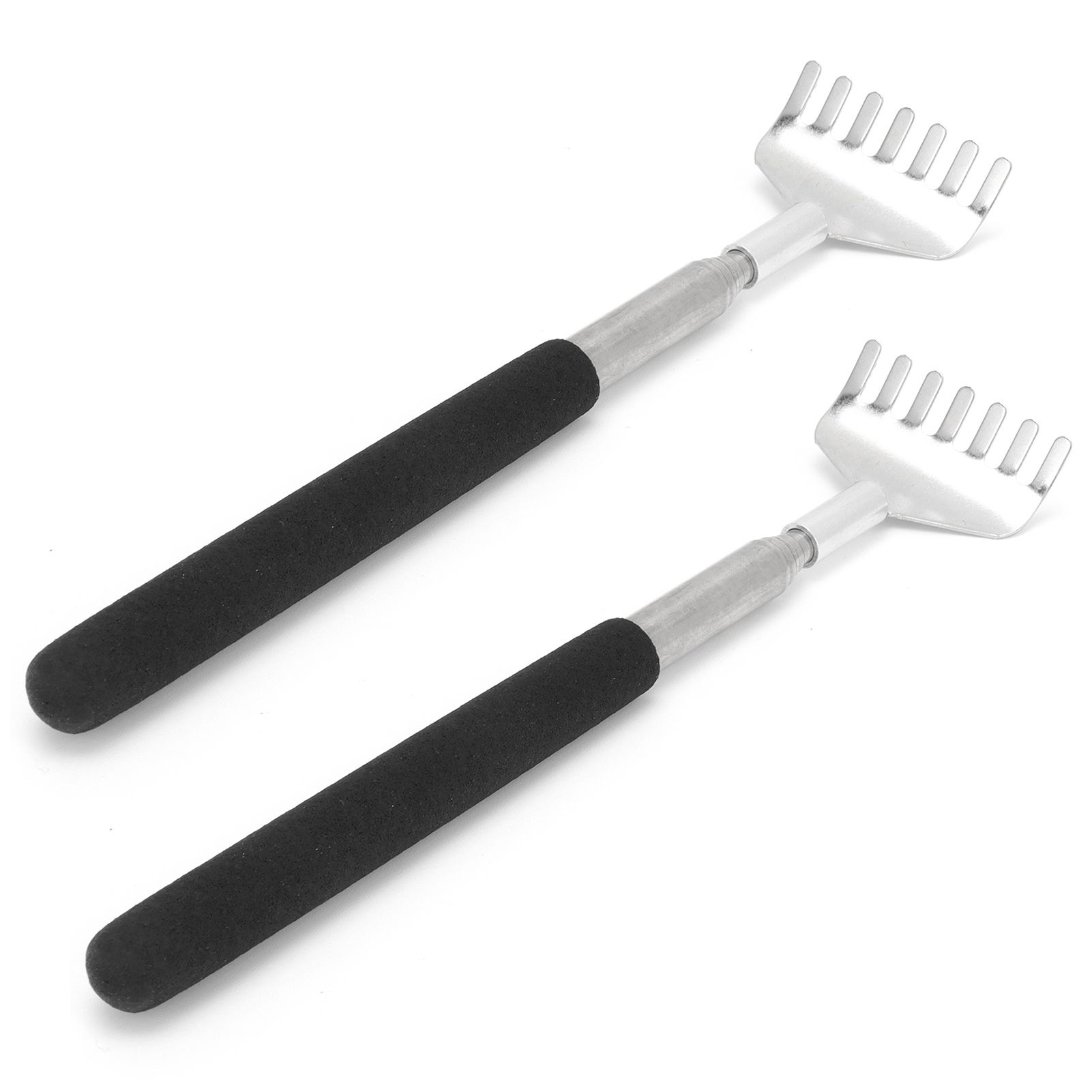 2Pcs Retractable Back Scratcher Portable Stainless Steel Scratching Tool 20‑68cm view 5