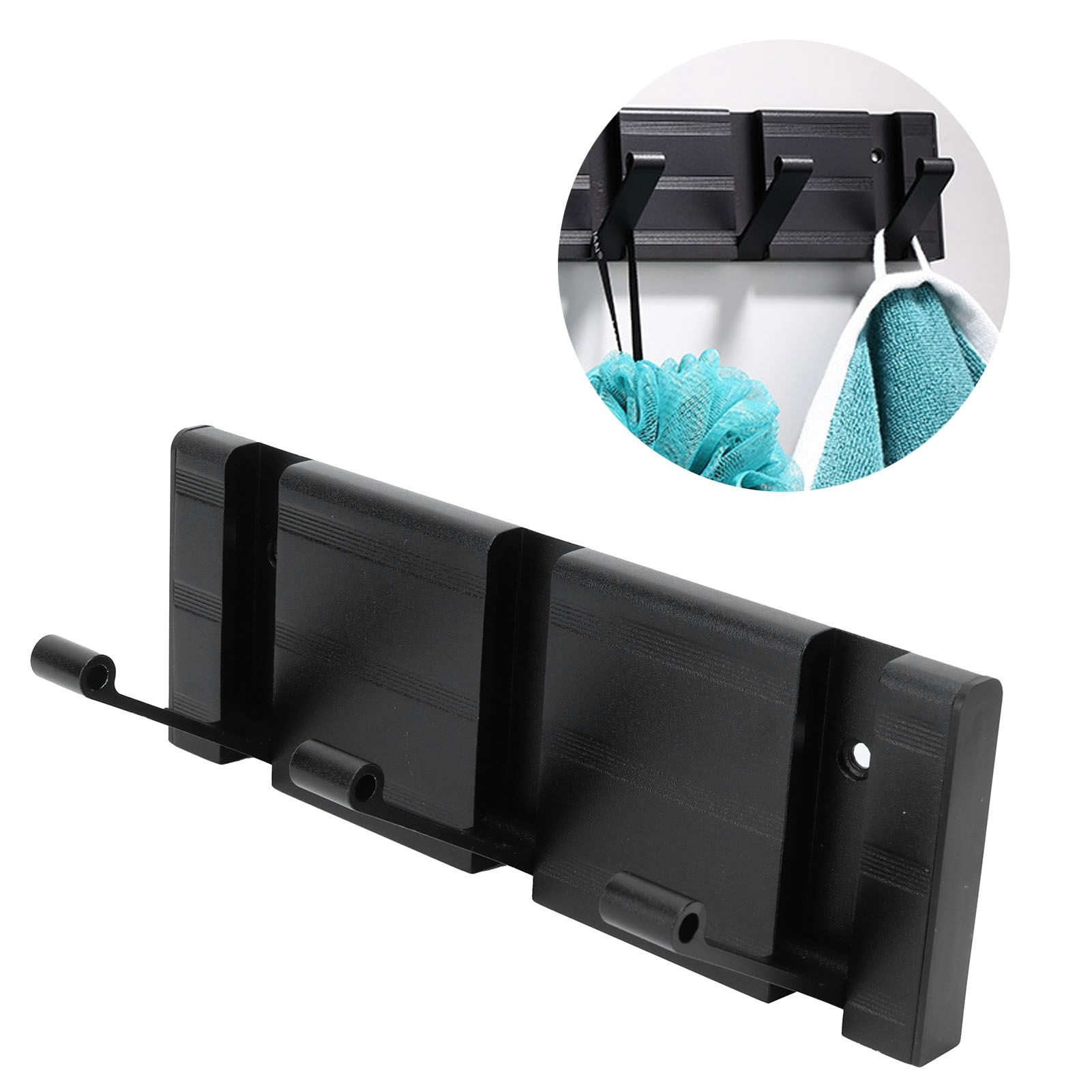 Balck Originality Hook Coat Hook Concealed Row Hanger for Home Doorway Living Room view 11