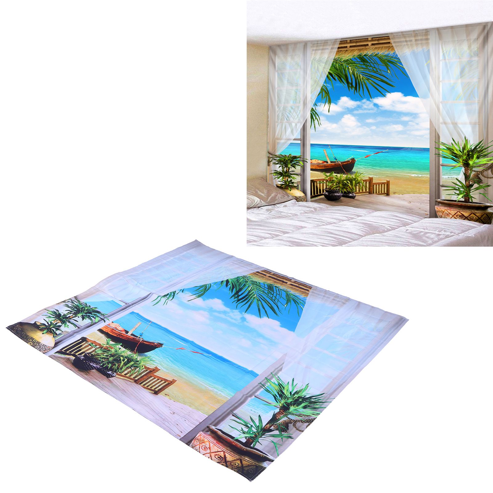 Home Tapestry Landscape Pattern Polyester Fabric Hanging Blanket for Bedroom view 11