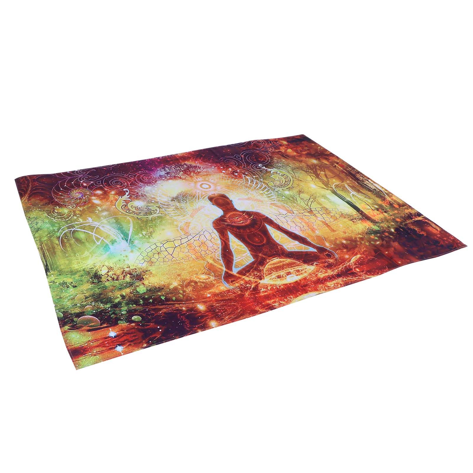 Forest Yoga Background Pattern Tapestry Wall Hanging Wall Blanket for Home view 9