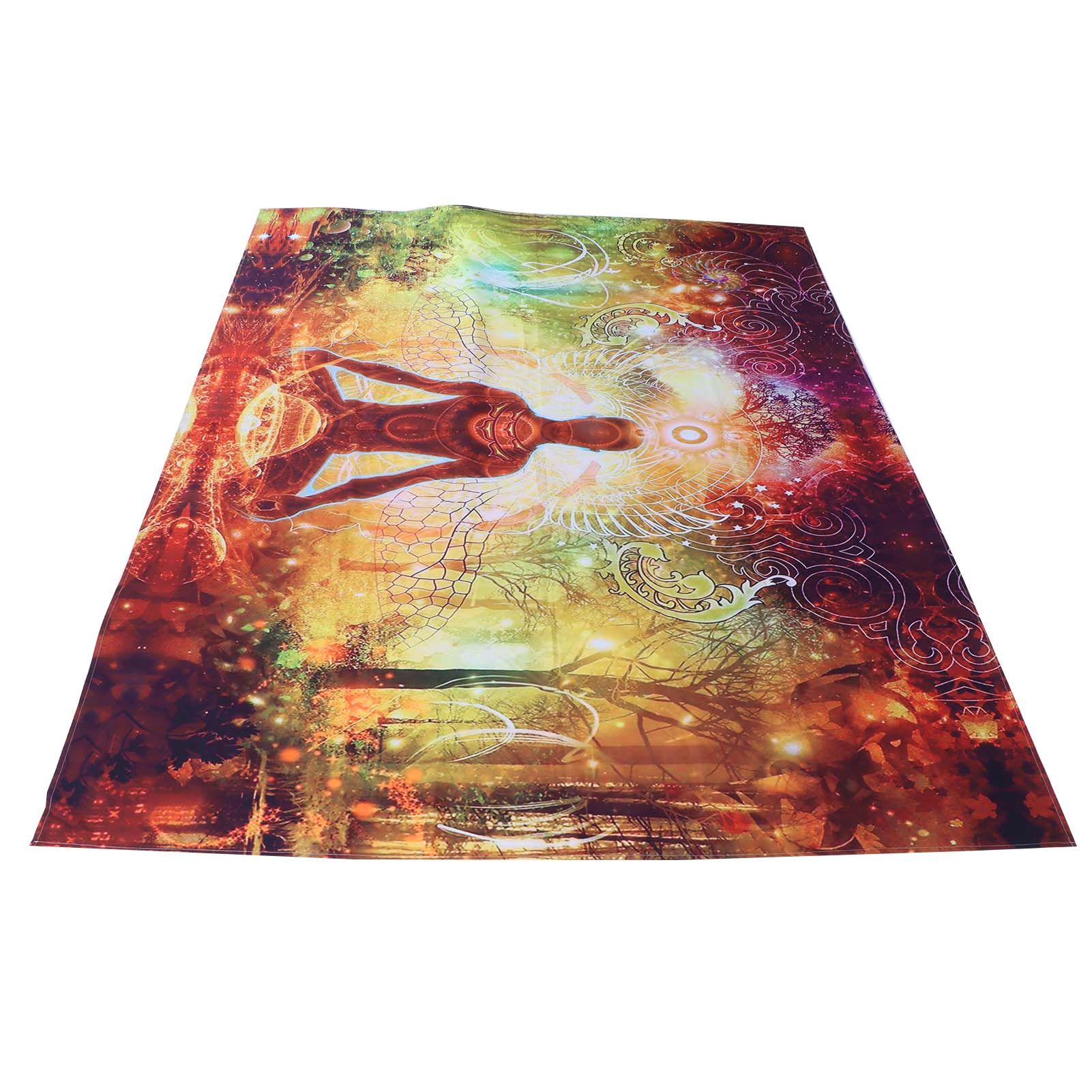 Forest Yoga Background Pattern Tapestry Wall Hanging Wall Blanket for Home view 10