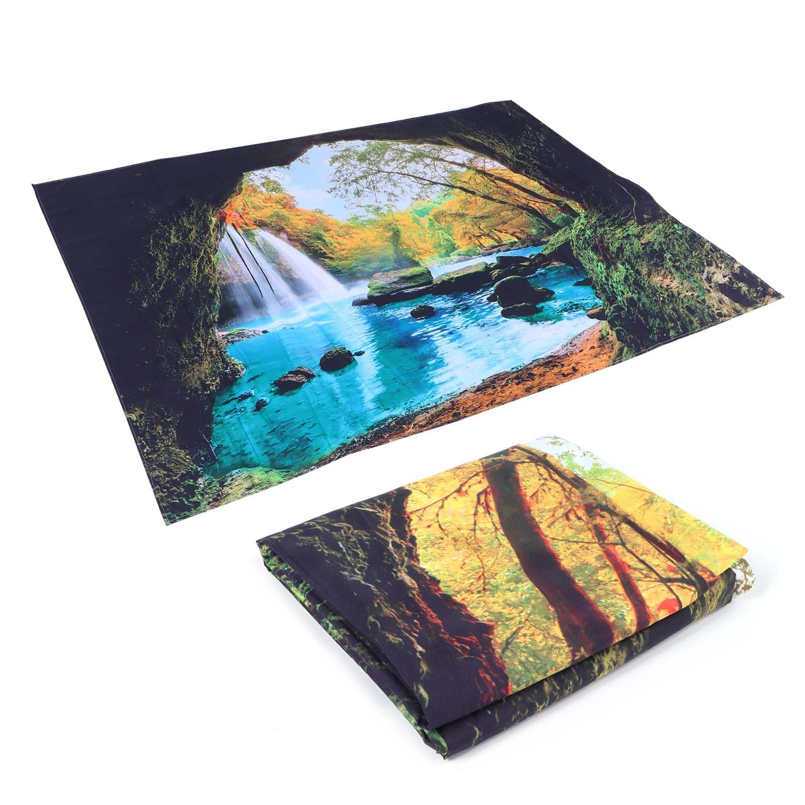 Cave River Landscape Pattern Tapestry Wall Hanging Wall Blanket for Bedroom view 2