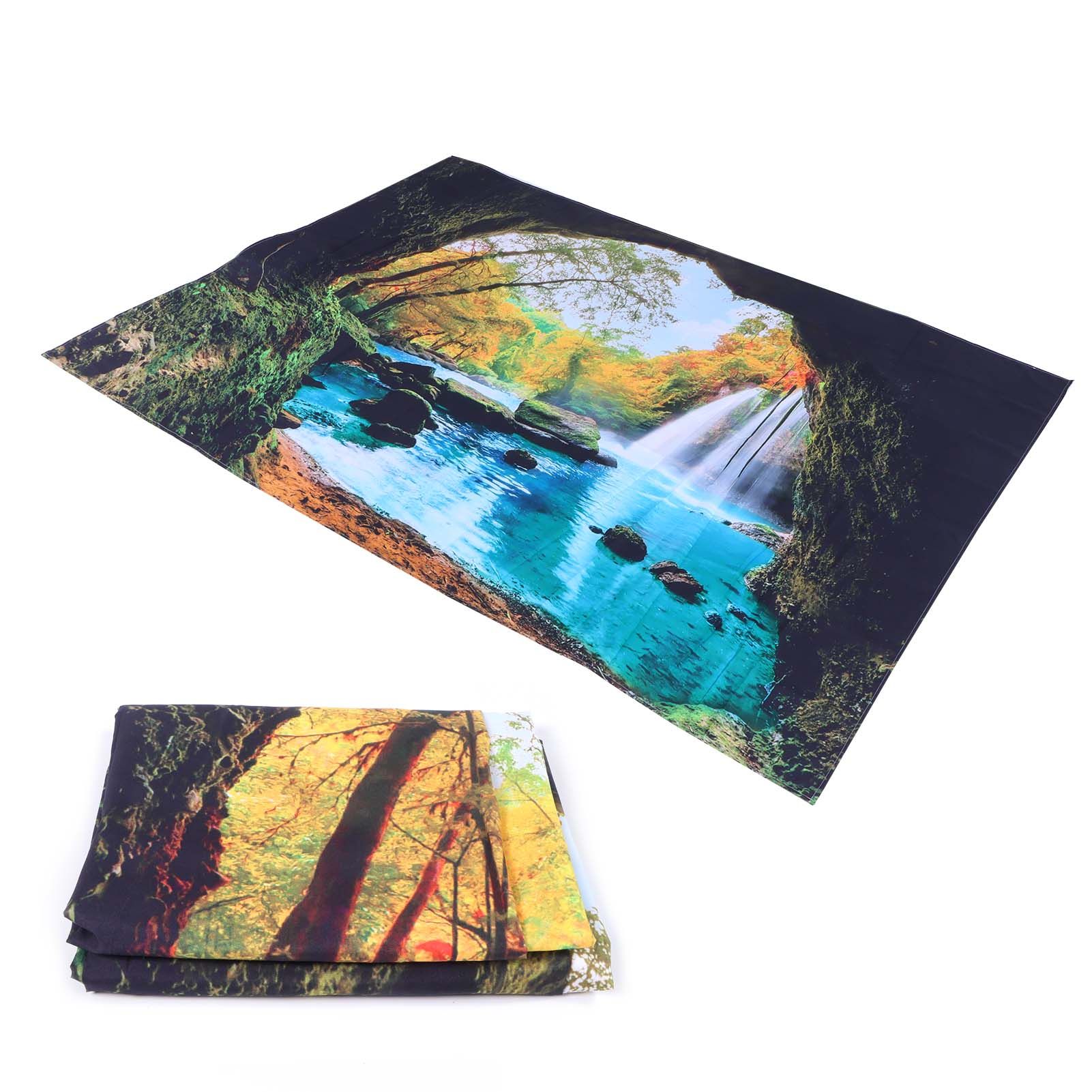 Cave River Landscape Pattern Tapestry Wall Hanging Wall Blanket for Bedroom view 3