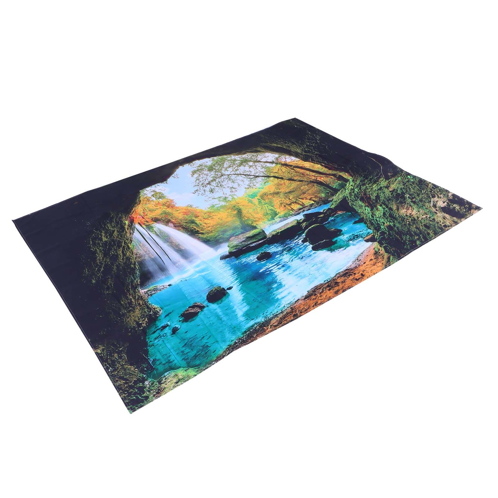 Cave River Landscape Pattern Tapestry Wall Hanging Wall Blanket for Bedroom view 6