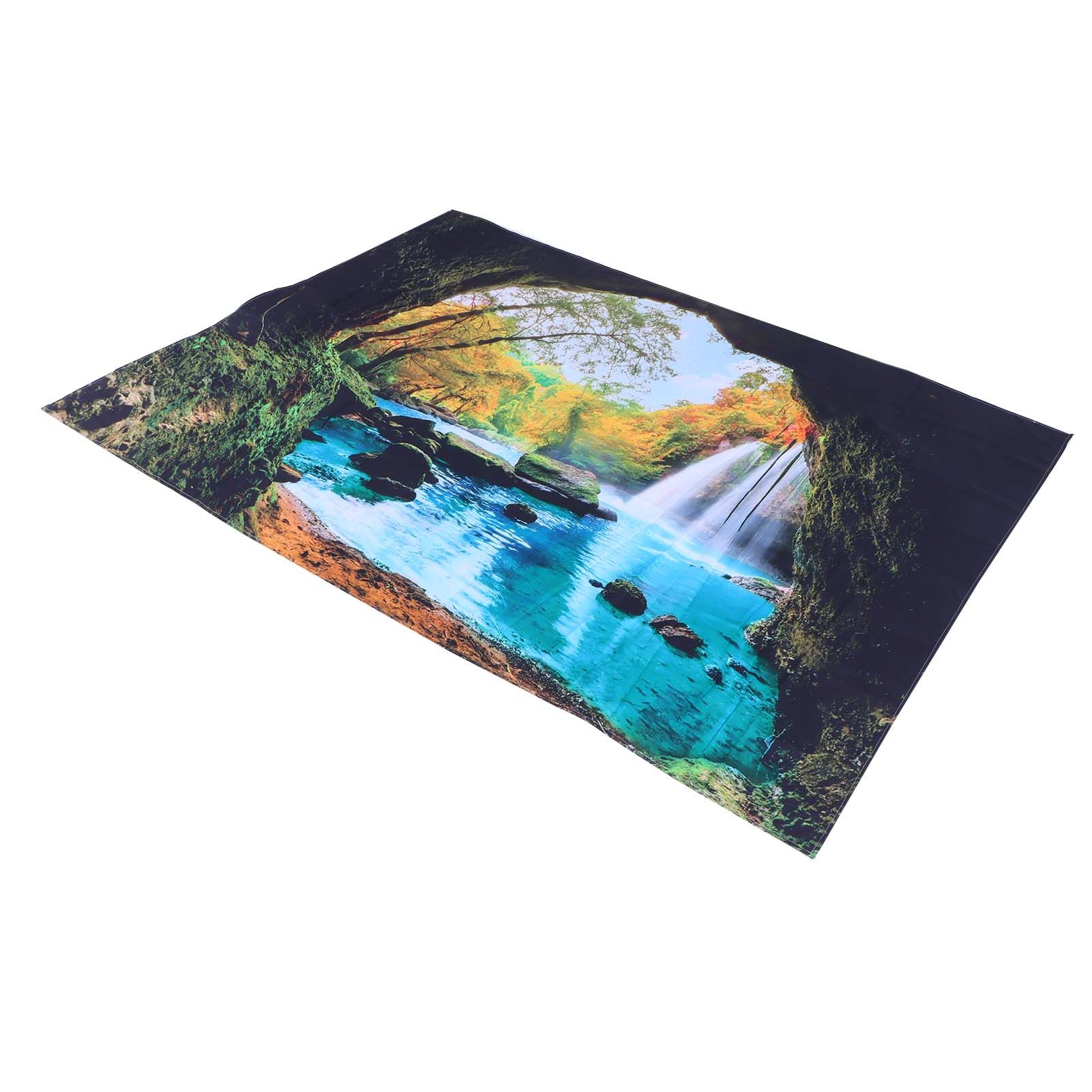 Cave River Landscape Pattern Tapestry Wall Hanging Wall Blanket for Bedroom view 8