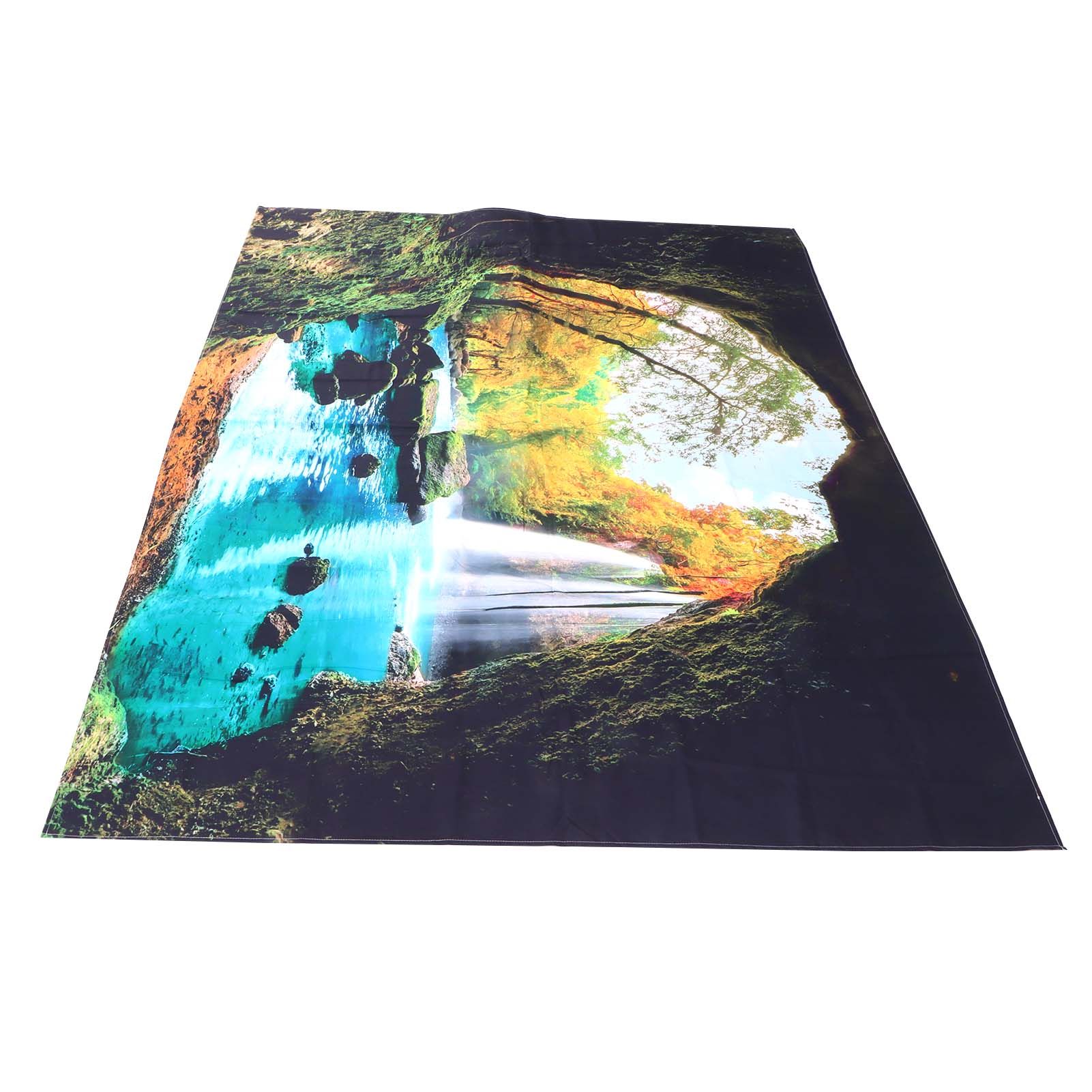 Cave River Landscape Pattern Tapestry Wall Hanging Wall Blanket for Bedroom view 10