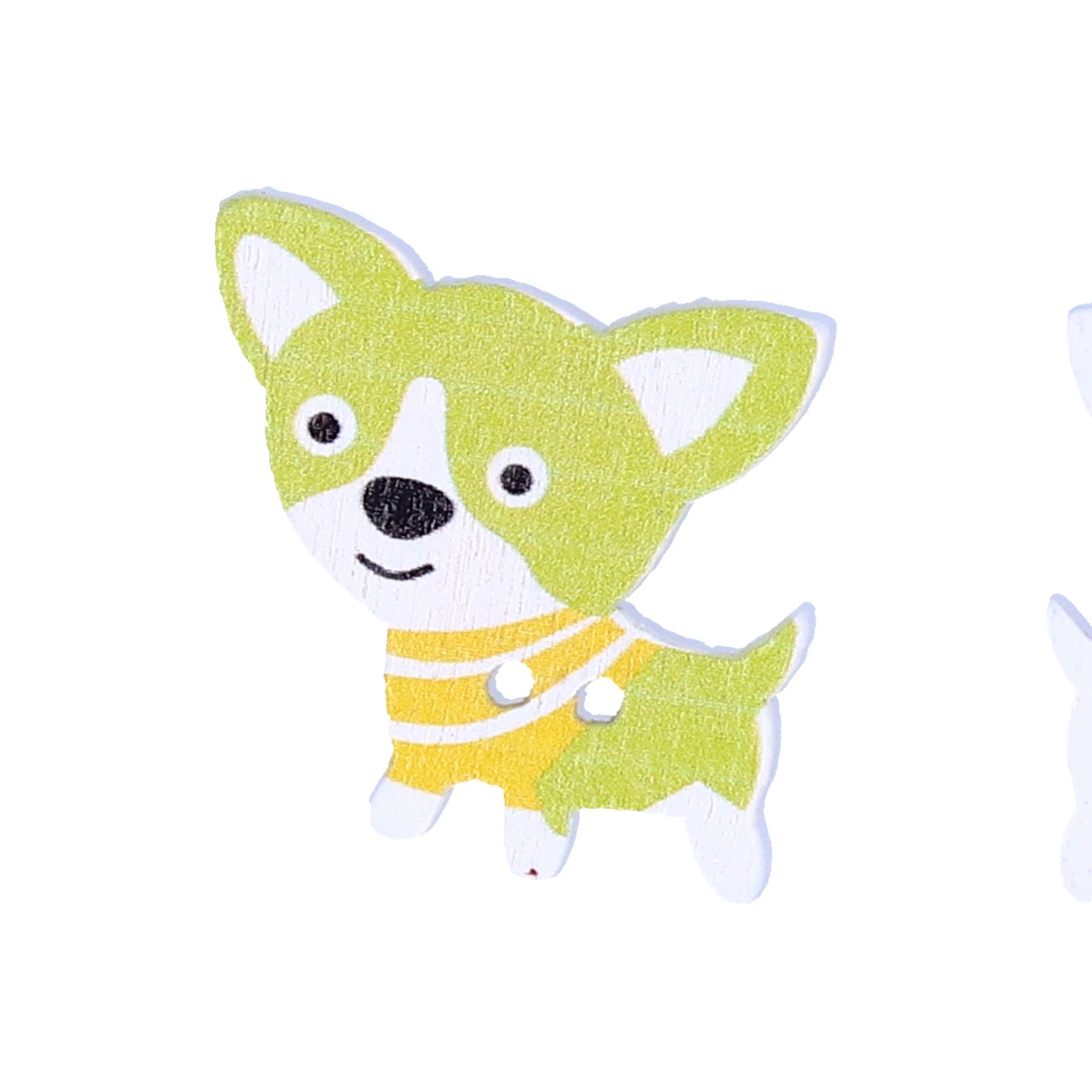 50Pcs Mixed Wooden Buttons Cartoon Dog Shape Button DIY HandSewn Clothes view 14