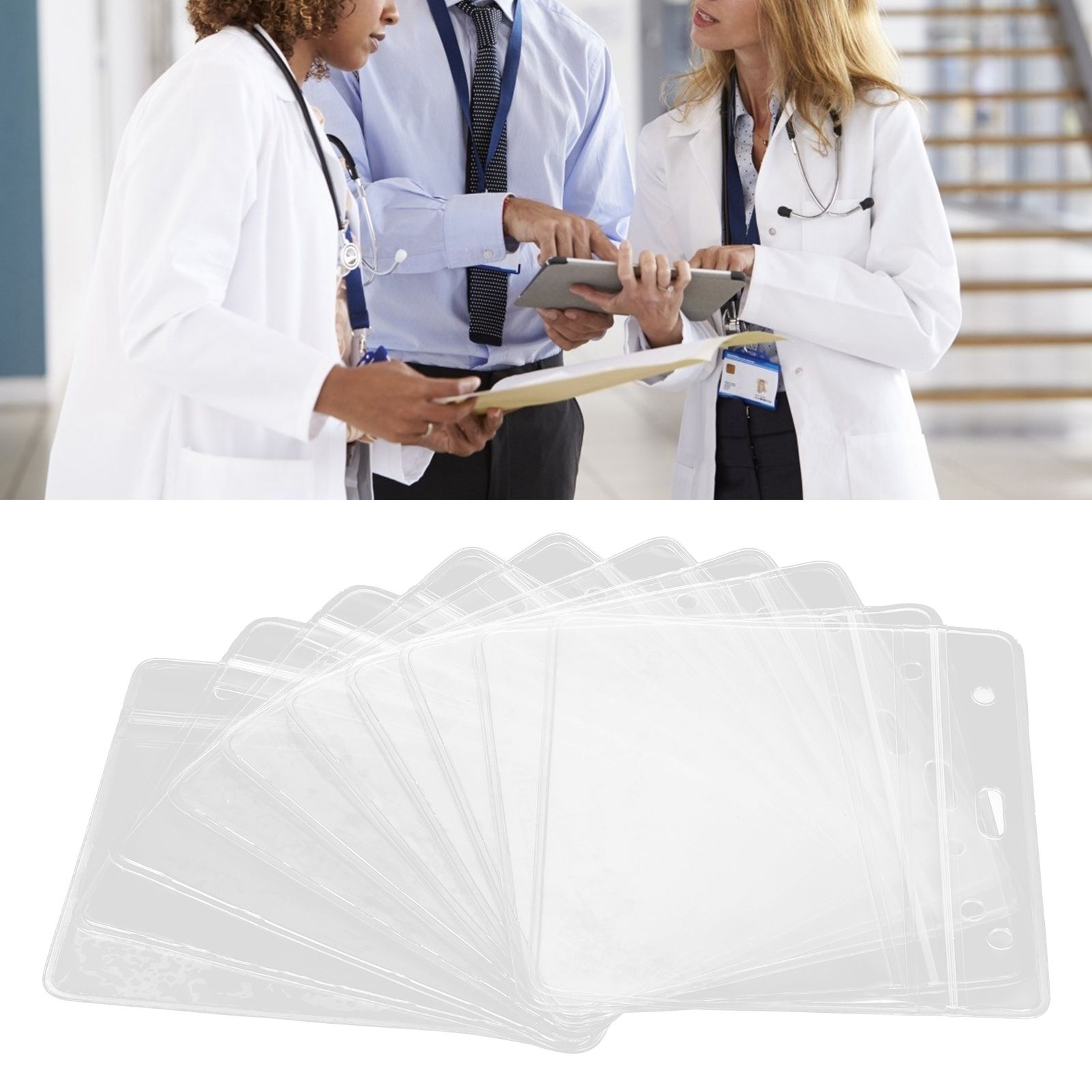 10PCS Card Protector Waterproof Immunization Record Card Holder Clear PVC Sleeve view 11