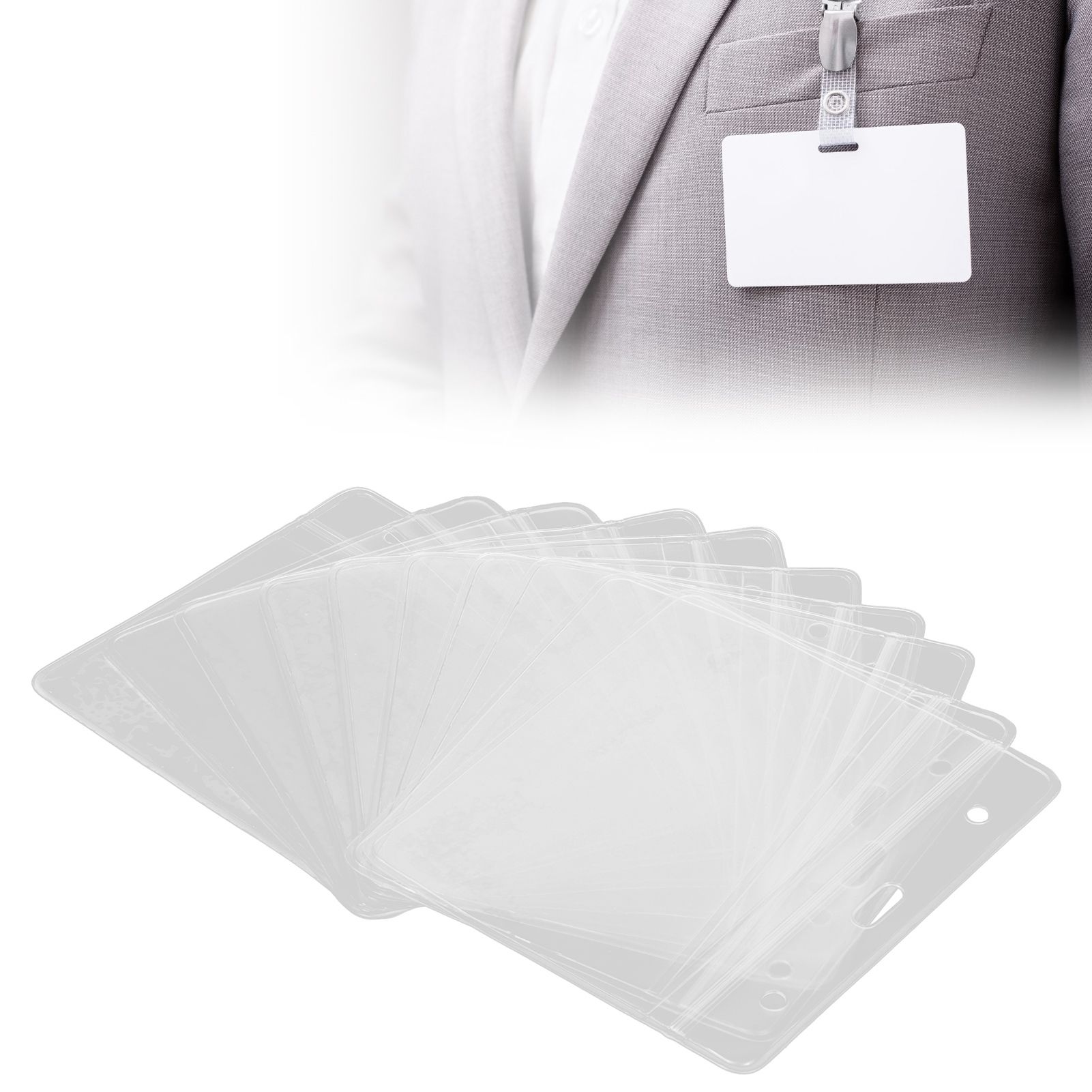 10PCS Card Protector Waterproof Immunization Record Card Holder Clear PVC Sleeve view 12
